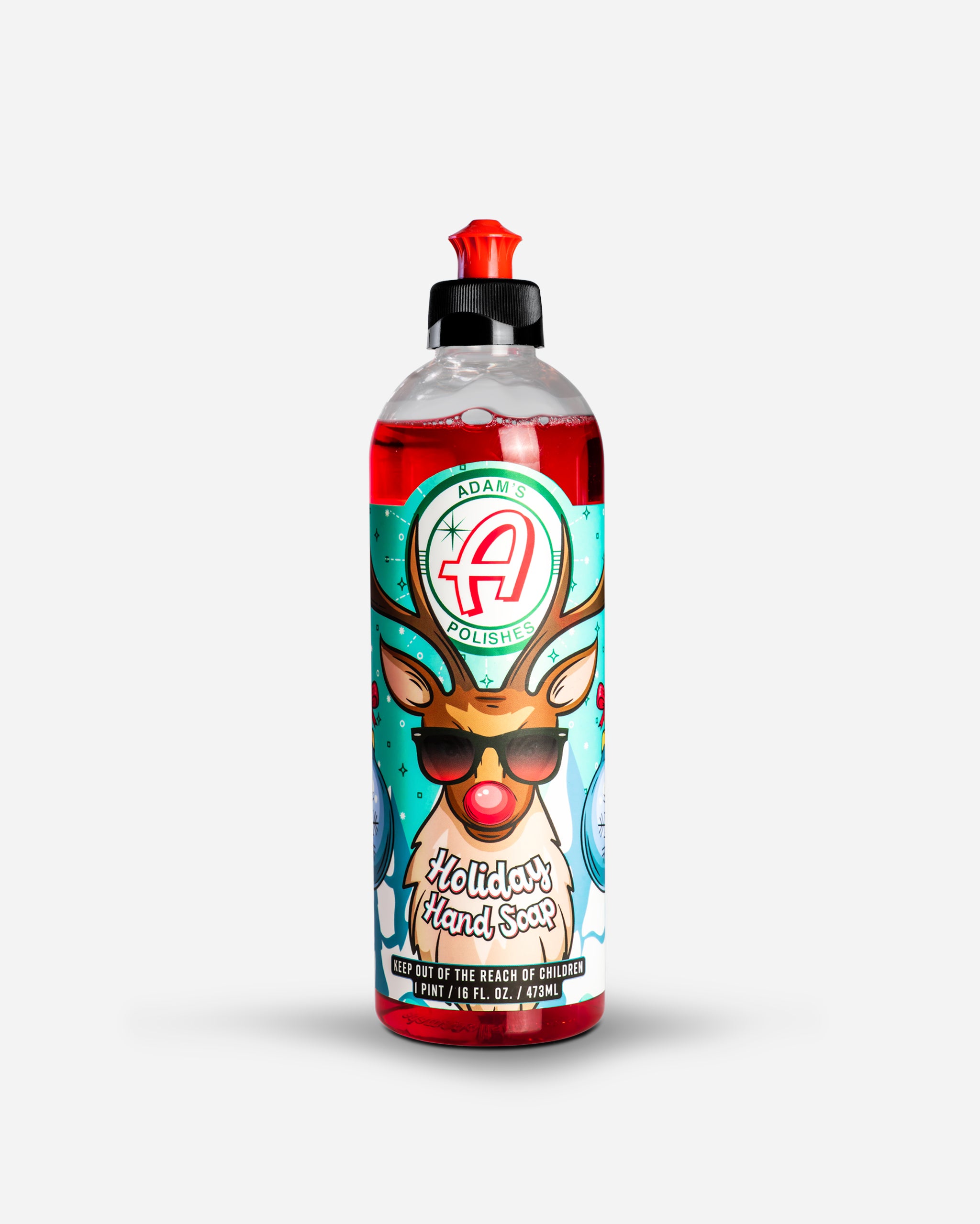 Adam's Reindeer Hand Soap - Natural Moisturizing & Antibacterial - Holiday Gift Set for Christmas, Winter & Home Use - Perfect for Bathroom, Kitchen & Office Sink