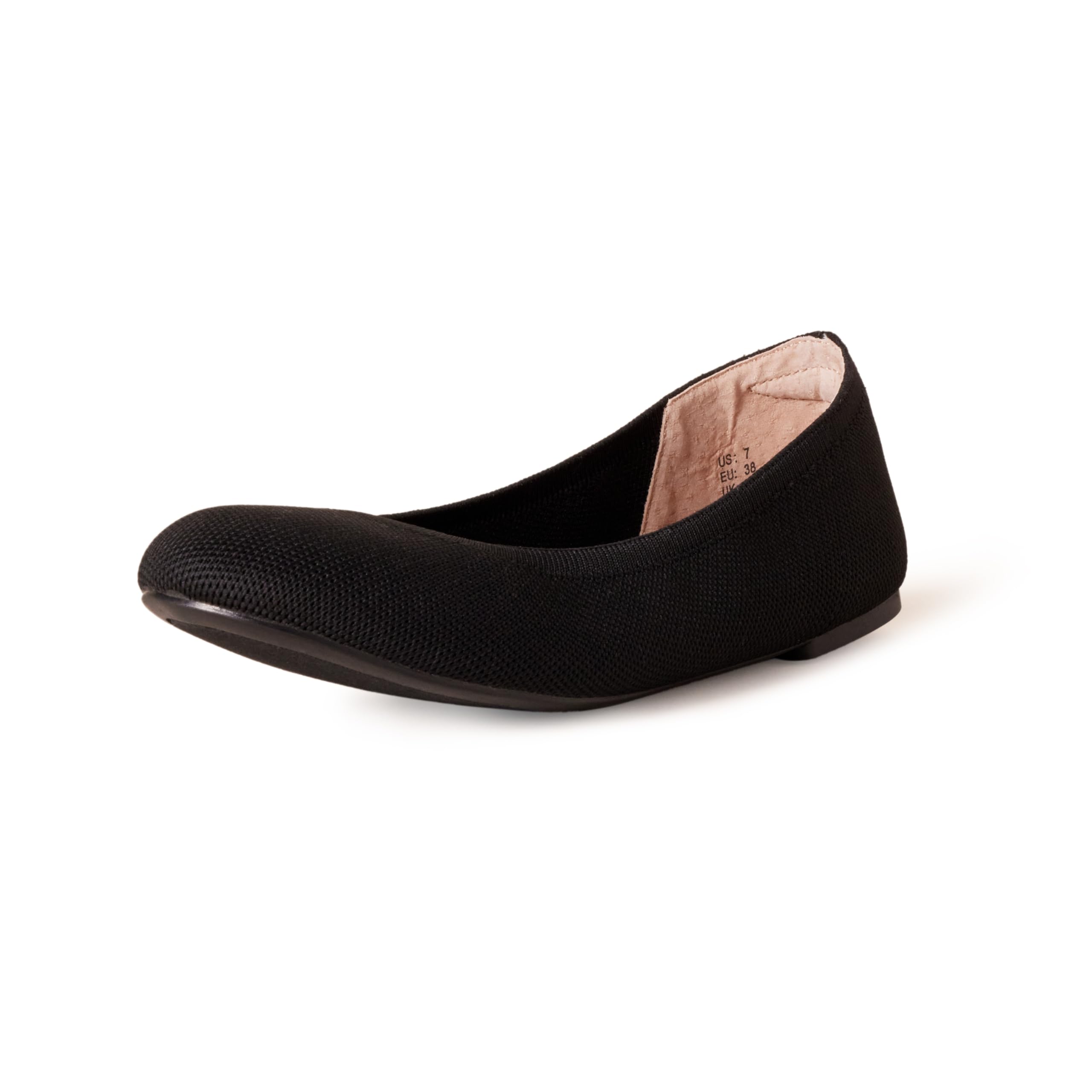 Amazon Essentials Women's Comfortable Knit Ballet Flats - Lightweight Slip-On Shoes for Work, Travel & Casual Wear