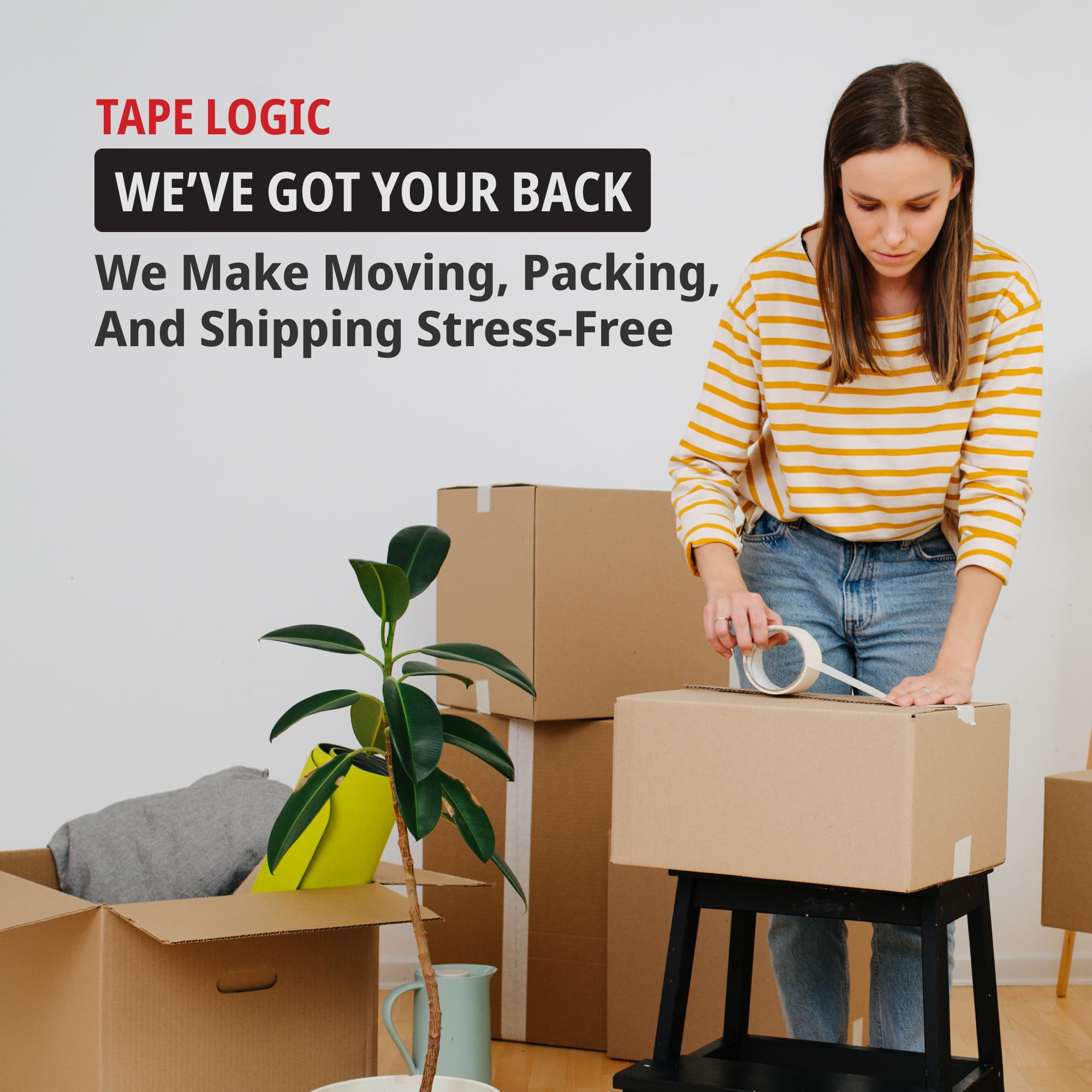 Tape Logic 2 Inch x 110 Yards Clear Acrylic Packing Tape - 2.2 Mil Thick (36 Rolls) | Heavy Duty Shipping Tape for Box Sealing | Ideal for Home Moving, Warehouse Packaging & Office Supplies | Perfect for Ecommerce Shipping, Storage Organization & Parcel Protection