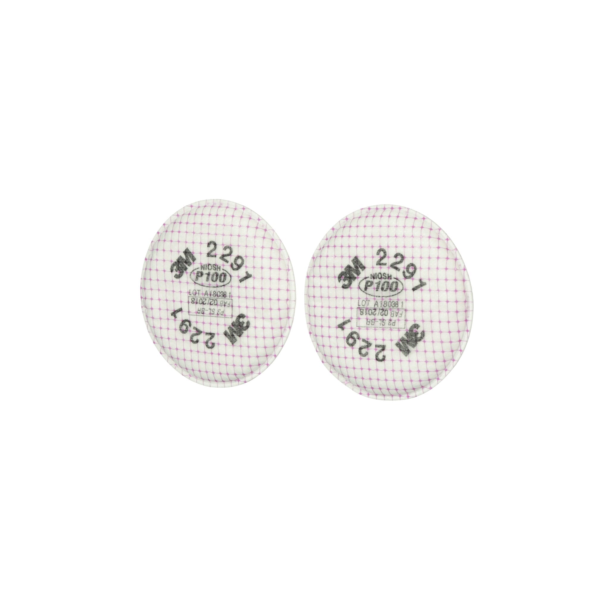 3M 2291 P100 Advanced Particulate Filter - 100 Pack/Case - Dust Mask for Woodworking, Construction & Industrial Safety