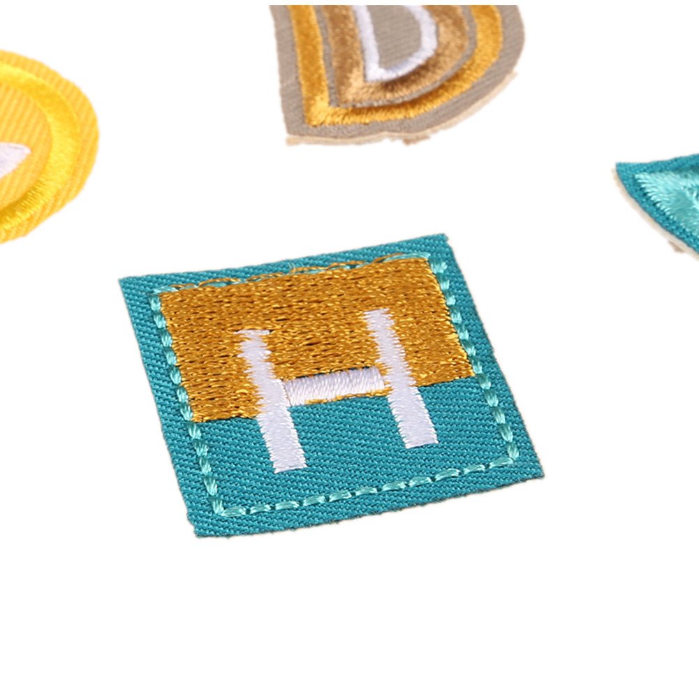 Custom Iron On Patches Letters A-Z 26pcs - Animal Shaped Alphabet Appliques for DIY Clothing - Sew On Patches for Jeans, Jackets, Backpacks & Hats (Style 3) - Perfect for Personalizing Denim, School Bags & Fashion Accessories