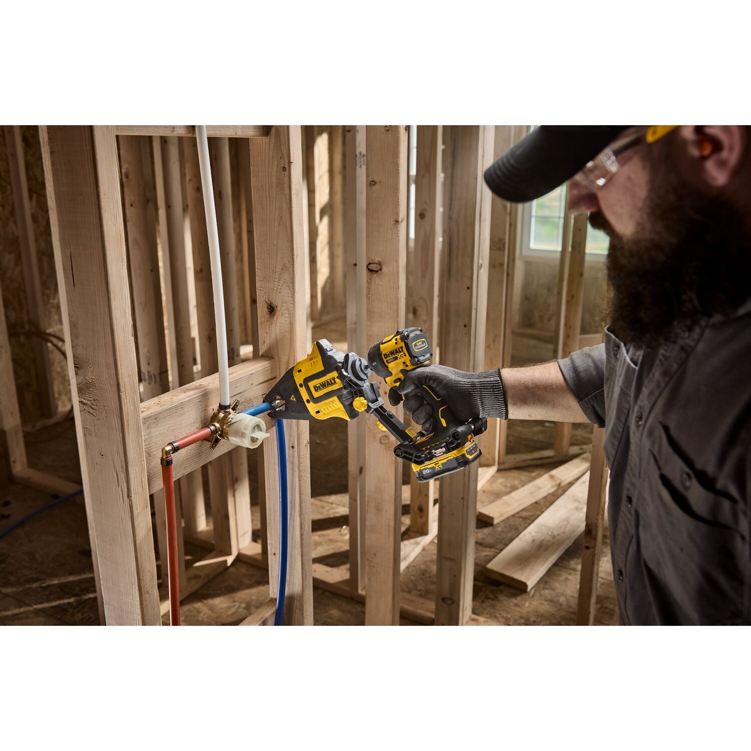 DEWALT DWAPXCIR Impact Connect PEX Crimper Tool - Professional PEX Pipe Crimping for Plumbing, HVAC, and Water Supply Systems - Perfect for Contractors and DIY Home Repairs