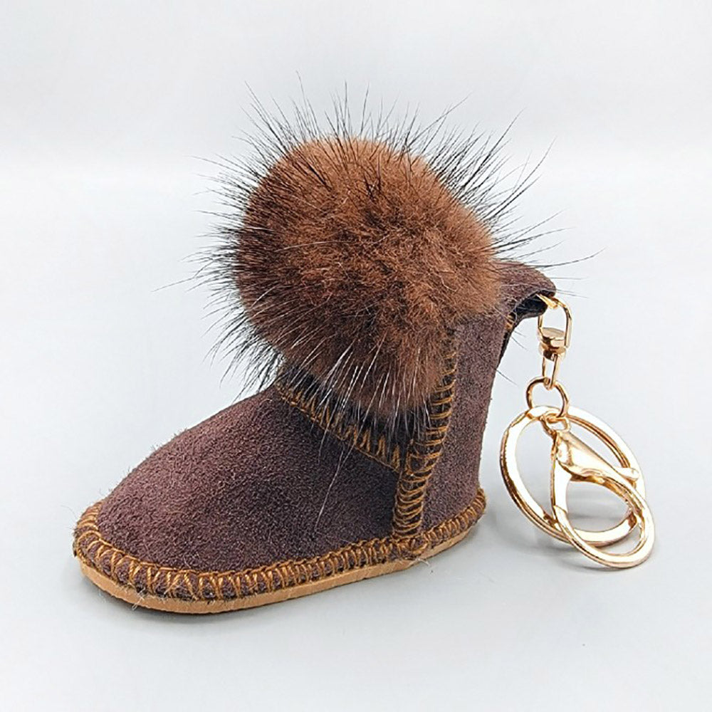 Fur Pom Pom Boot Keychains - Cute & Stylish Accessories for Keys, Bags & Backpacks | Perfect Gift for Women & Girls | K1661