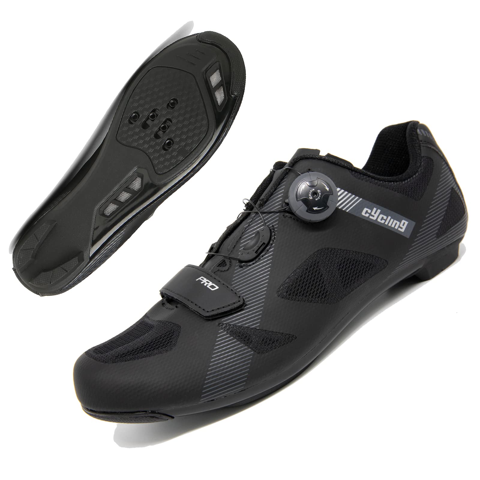 Premium Men's Mountain Bike Cycling Shoes with Cleats - Lightweight, Durable & Comfortable for Road & Spin Biking - White Cycling Footwear for Professional & Casual Riders
