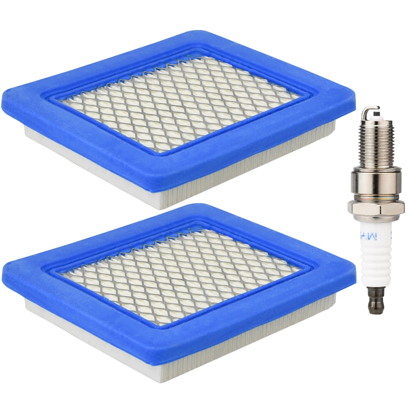 2-Pack 491588S Air Filter Replacement for Briggs & Stratton 491588, Toro 20332, Craftsman 33644 Push Lawn Mowers - Compatible with 5062K Spark Plug - Perfect for Lawn Maintenance & Small Engine Tune-Ups