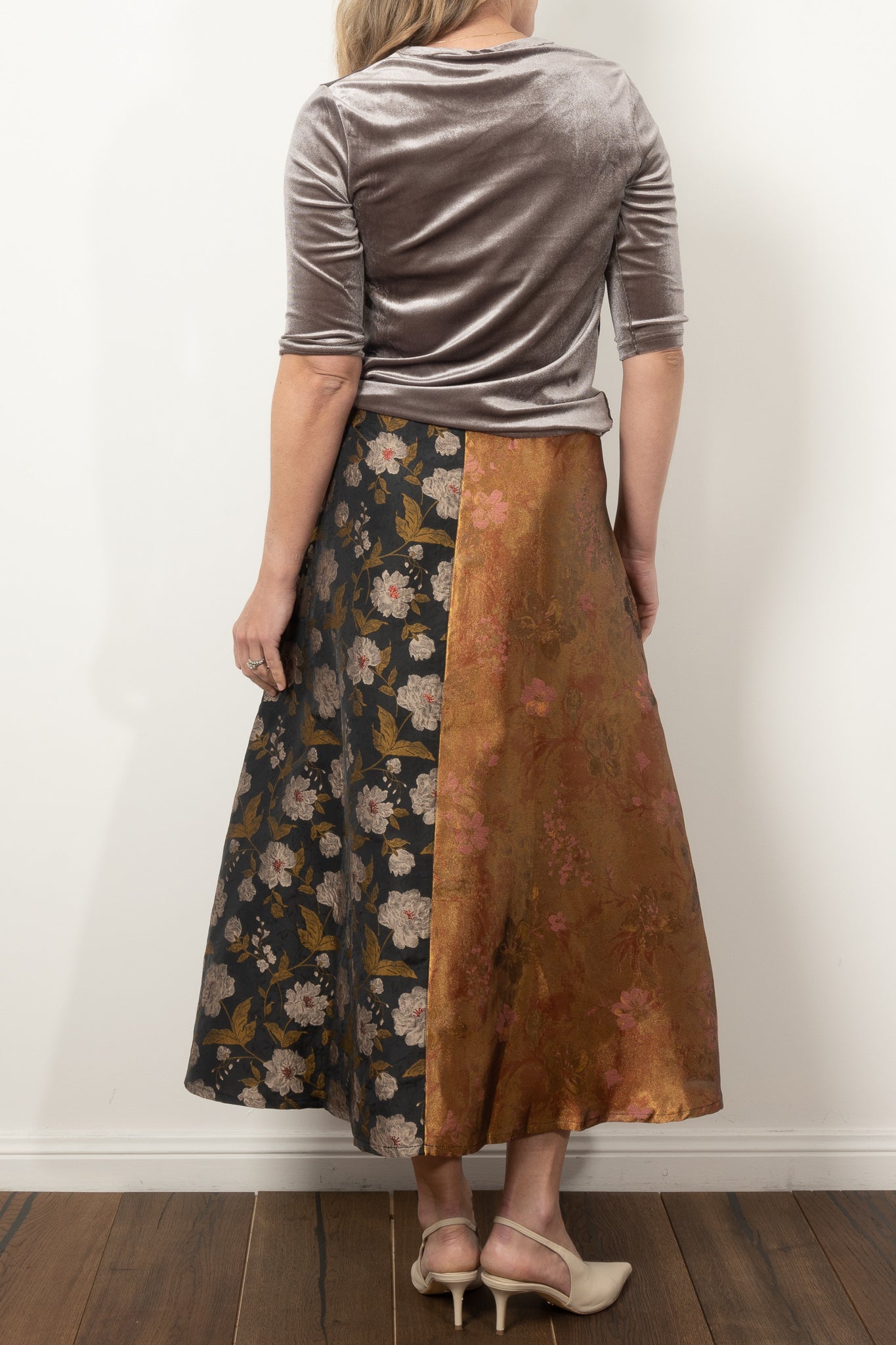 Elegant M.A. Dainty Parted Skirt for Women - Flowy A-Line Midi Skirt with Side Slit | Perfect for Office Wear, Date Night & Summer Outfits