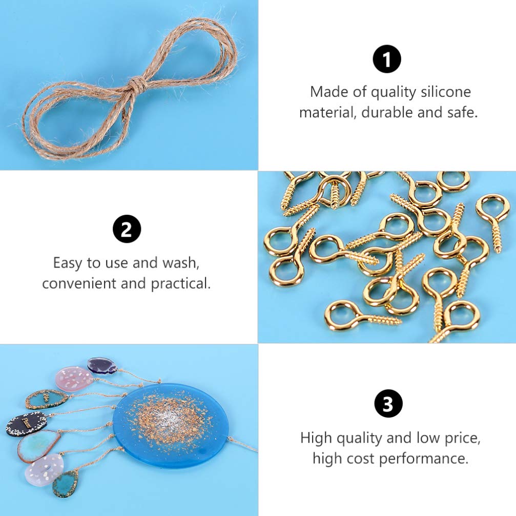 EXCEART 25-Piece Silicone Pendant Mold Set for Resin Jewelry Making, DIY Soap Casting & Craft Accessories – Perfect for Handmade Necklaces, Earrings & Gift Making