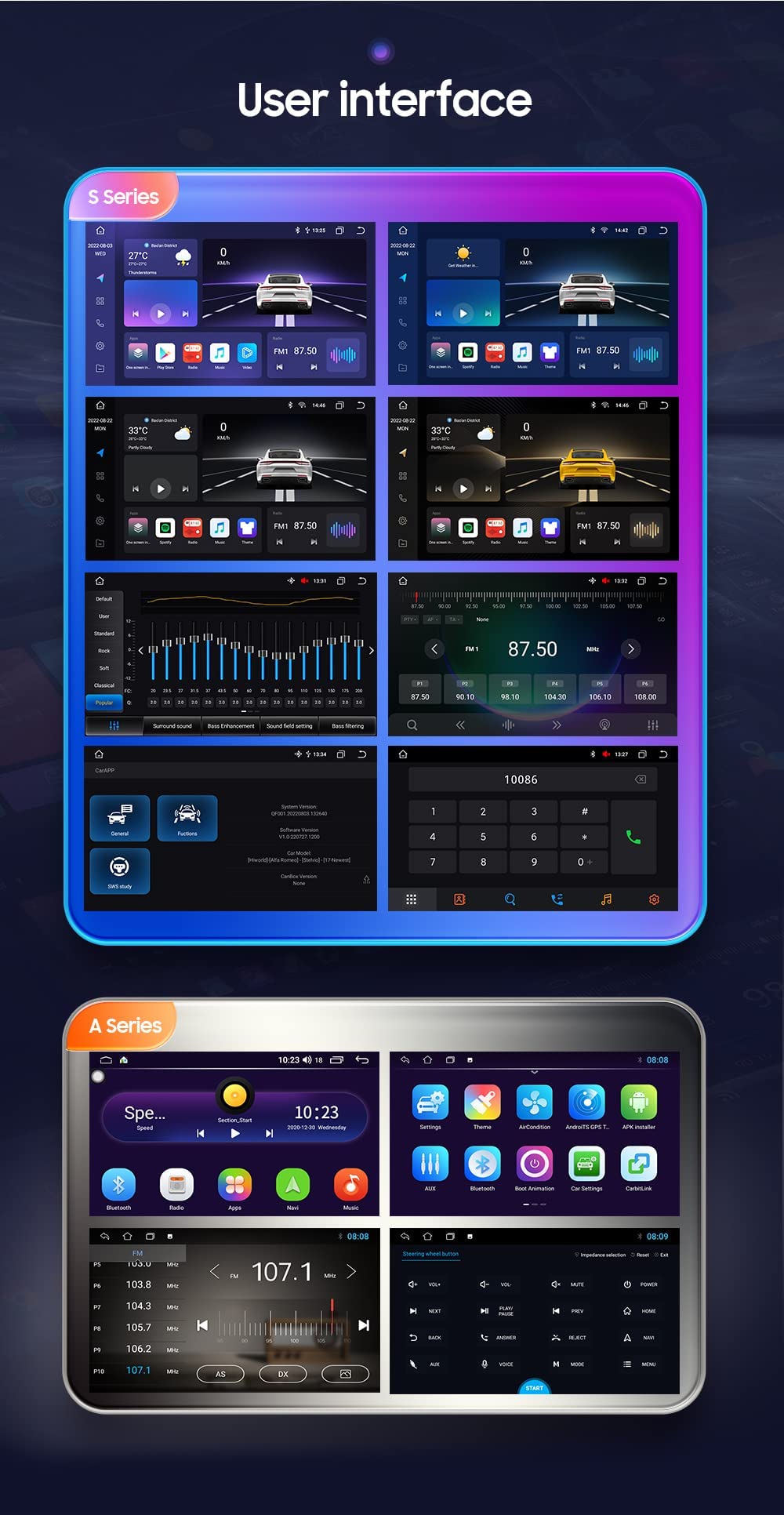7 Inch Android 12 Car Stereo with Wireless CarPlay & Android Auto - 8-Core 4GB RAM 32GB ROM - WiFi GPS Navigation - Weather Display - Compatible with Vauxhall Antara Vectra Corsa Vivaro Zafira Meriva - Perfect for Road Trips & Daily Commuting