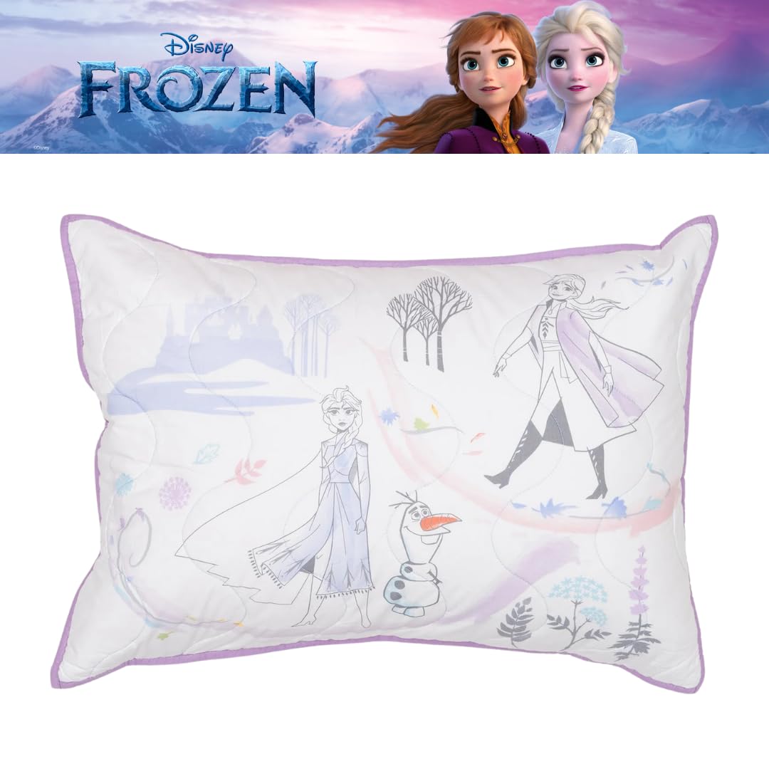 Disney Frozen 2 Kids Bedding Set - Super Soft Premium Organic Cotton Quilt Coverlet with Pillow Sham, 2-Piece Twin Size (Officially Licensed) - Perfect for Kids' Rooms, Birthday Gifts & Themed Bedroom Decor