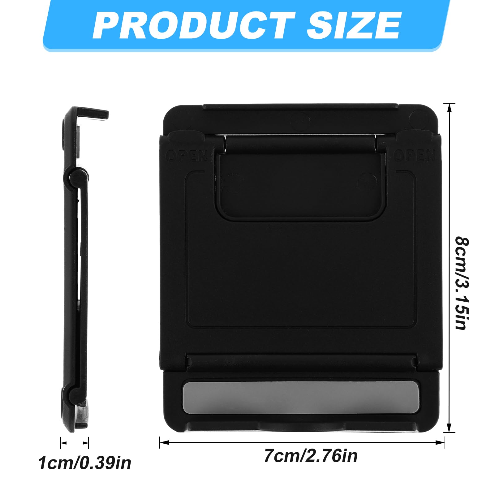 Amaxiu 2pcs Foldable Phone Holder - Multi-Angle Adjustable Mini Tablet & Mobile Phone Stand, Docking Station for Desk, Car, Bedside, and Office Use