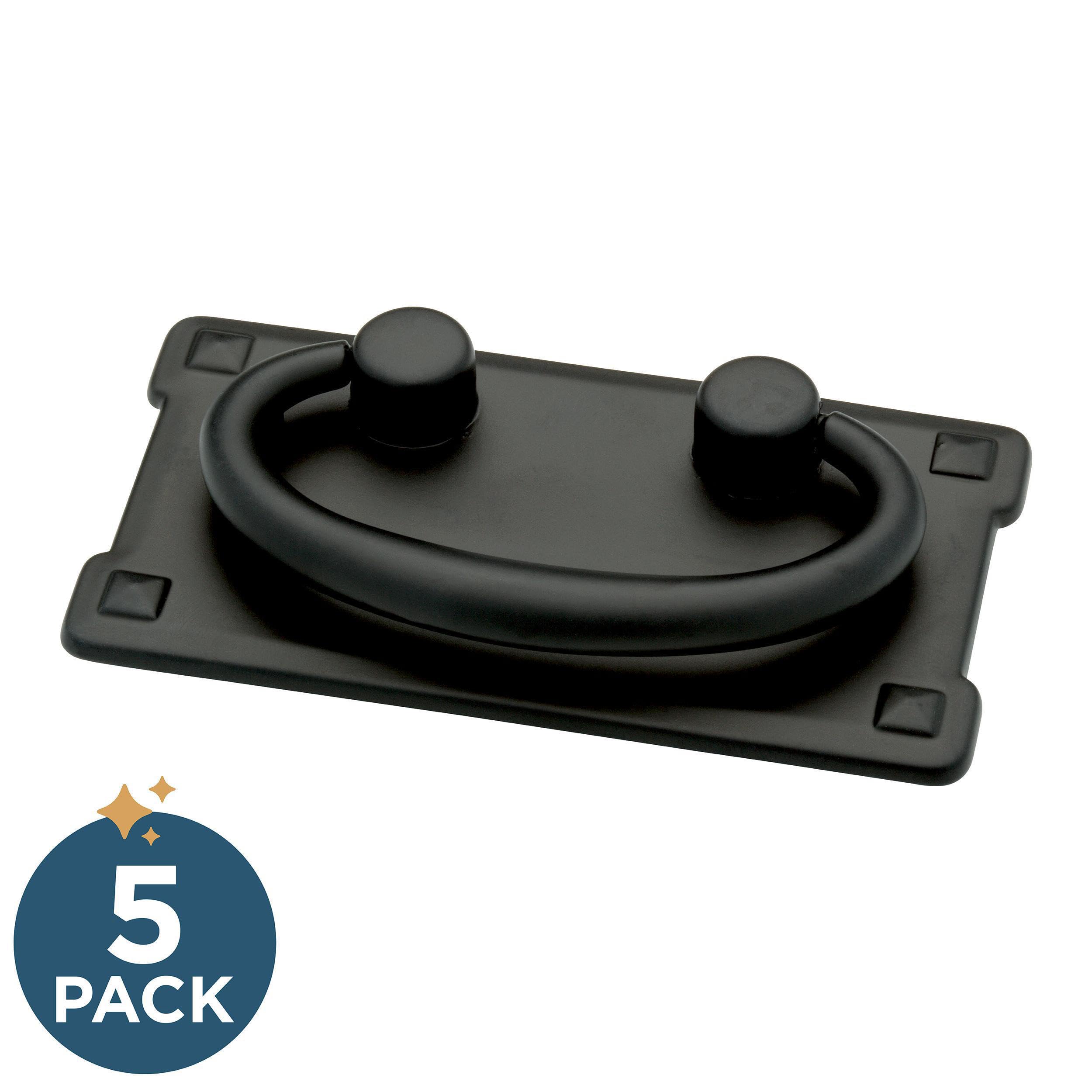 Franklin Brass 5-Pack Matte Black Cabinet Handles for Kitchen & Dresser