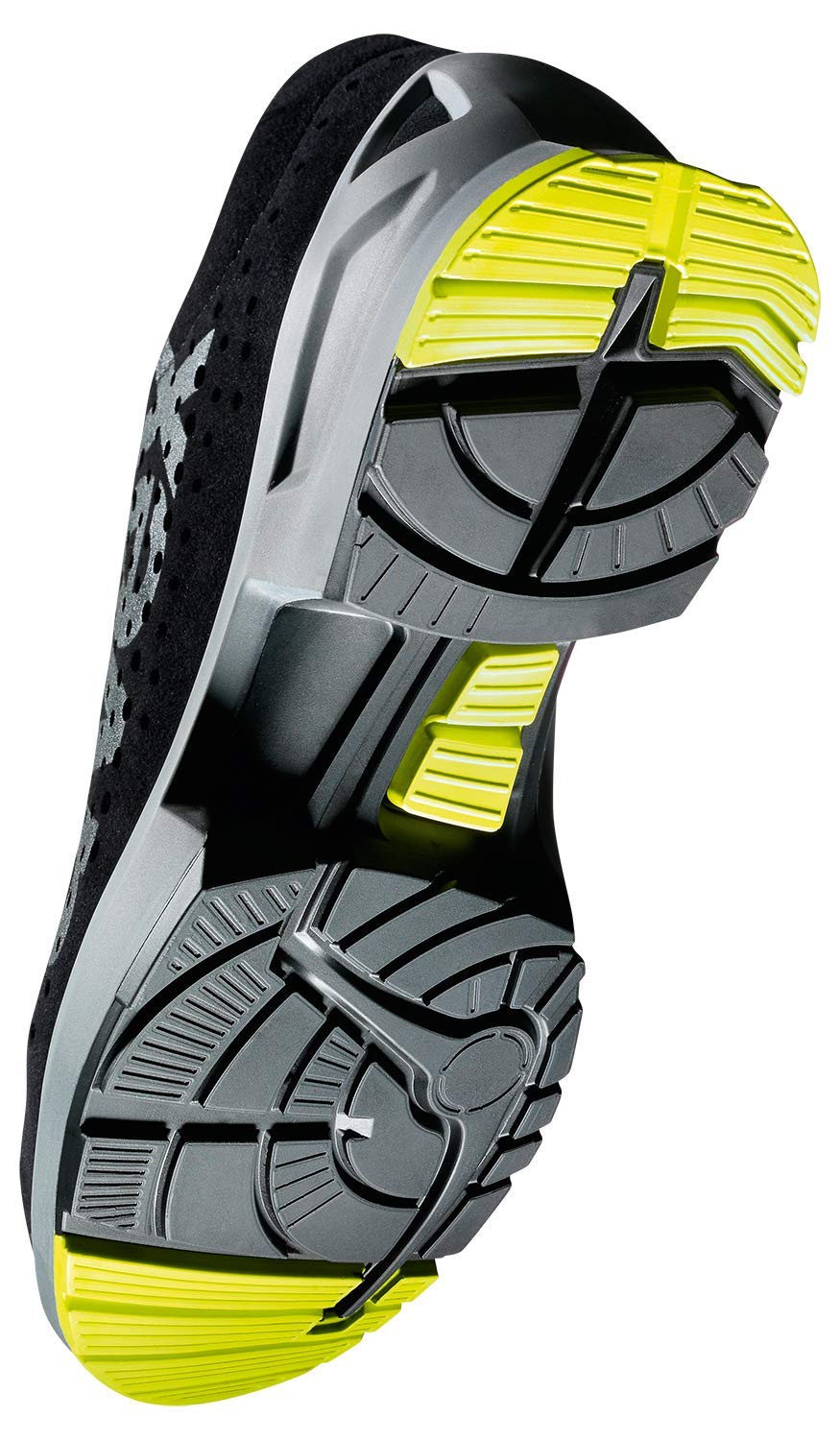 Uvex S1 SRC ESD Safety Work Shoes - Lightweight, Non-Slip, Anti-Static - with Free Shoe Bag - Lime Black - Ideal for Construction, Warehouse & Industrial Workplaces