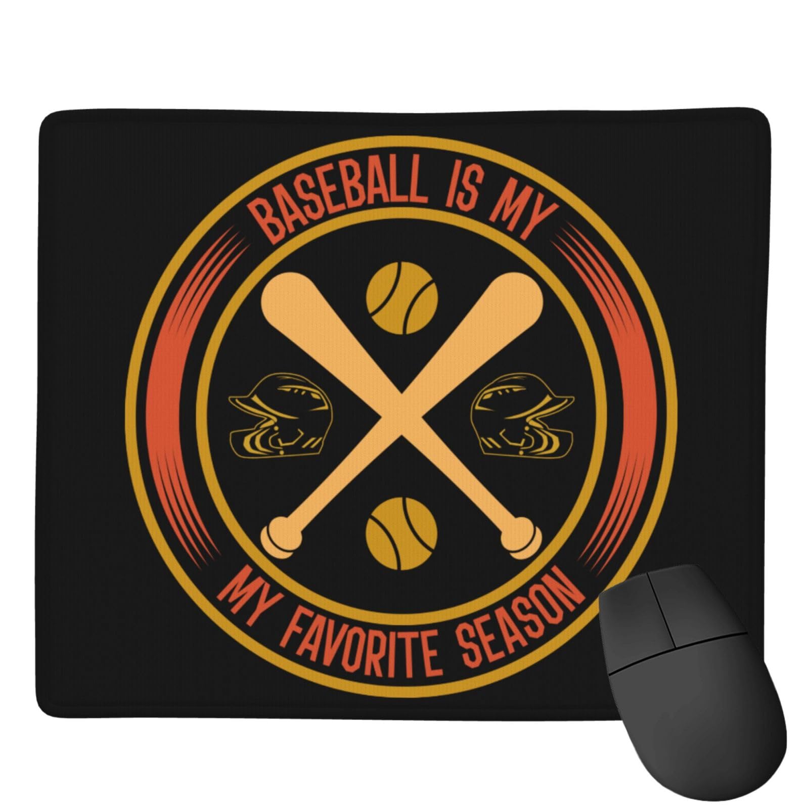 SIYTUAU Baseball Themed Mouse Pad - Waterproof, Non-Slip Rubber Gaming Mousepad (7x9 inches) for Office, Laptop & PC - Perfect for Baseball Fans, Gamers & Workstations