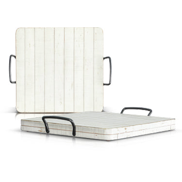 White Sand Ottoman Tray - Versatile Serving Tray for Coffee Table, Sofa, Bed - Perfect for Drinks, Snacks, Books & Home Decor