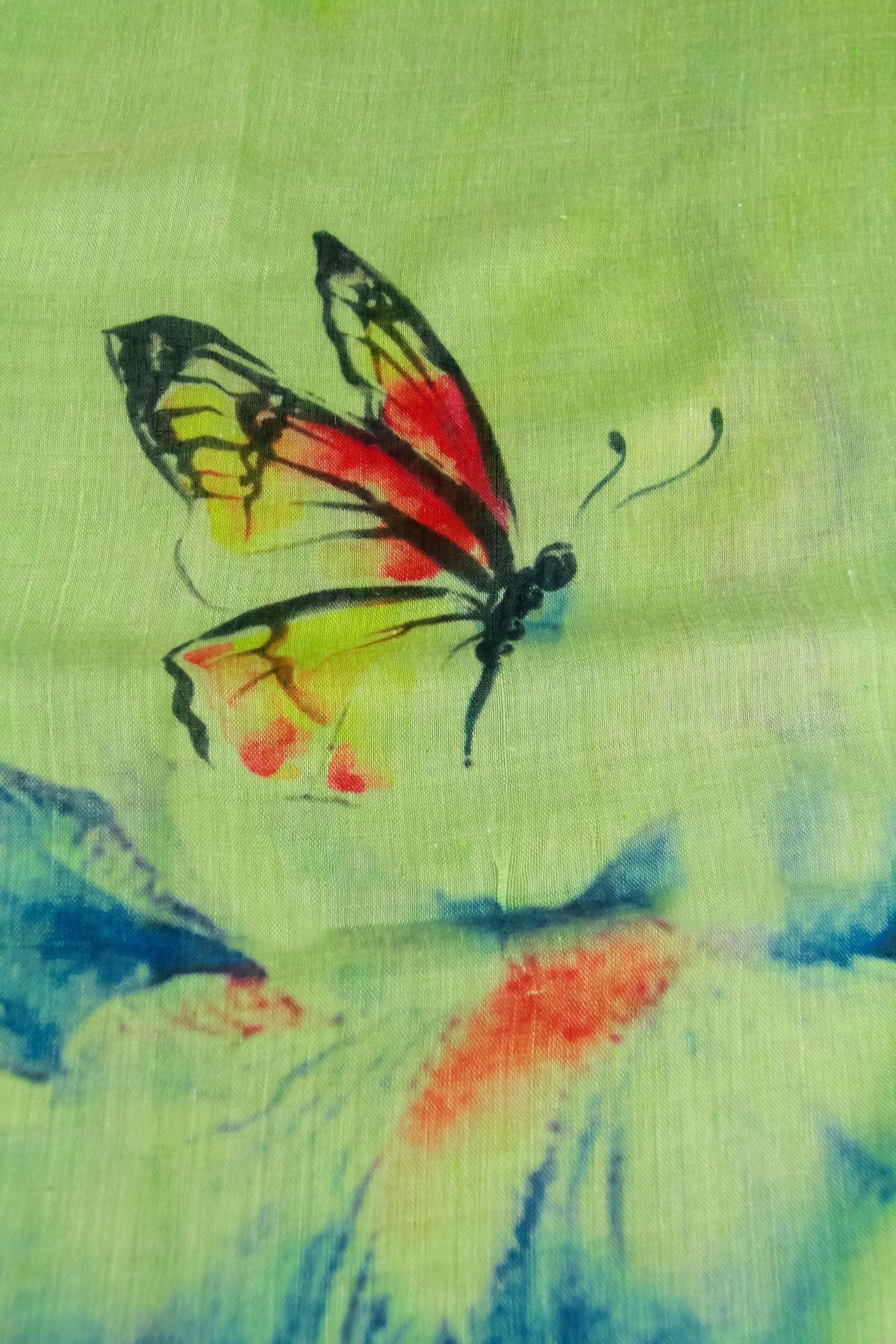 Fly Away Butterfly Scarf - Lightweight Floral Print Fashion Accessory for Women - Perfect for Spring Outfits, Weddings & Special Occasions