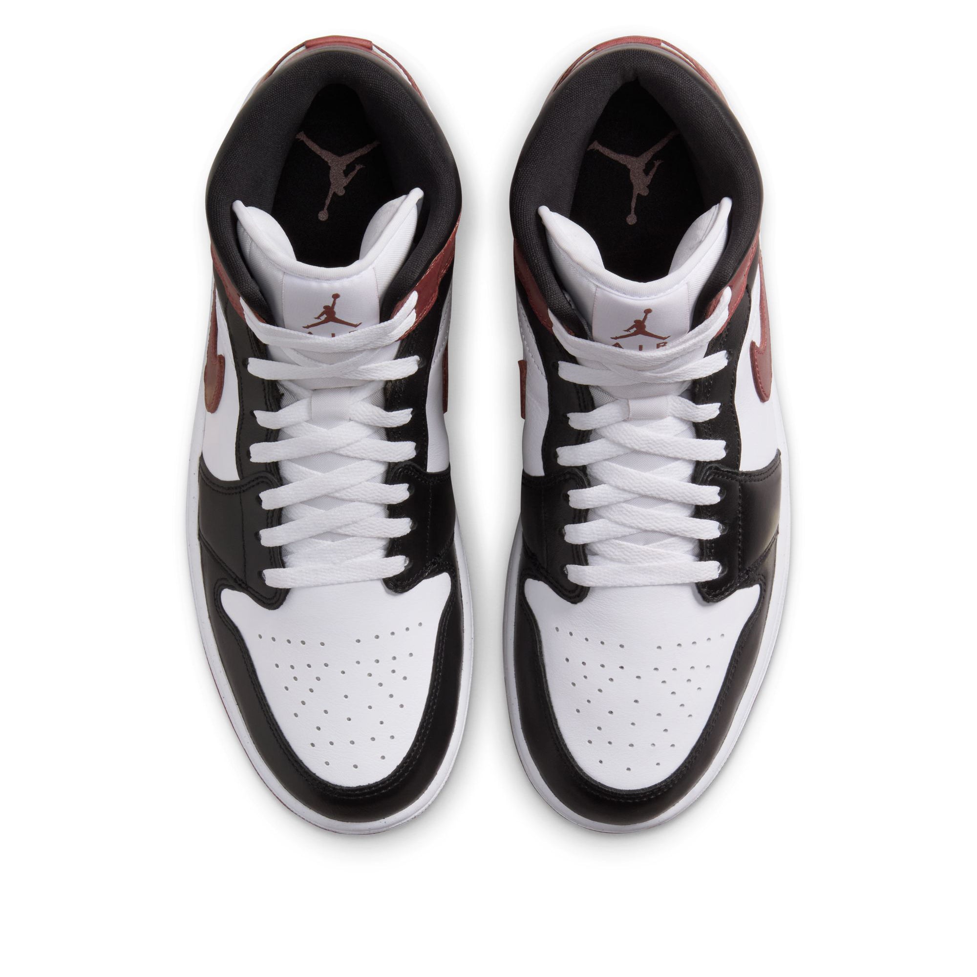 Air Jordan 1 Mid SE Sneakers - White/Dark Pony Basketball Shoes for Men | Comfortable Athletic Shoes for Casual Wear, Gym & Street Style