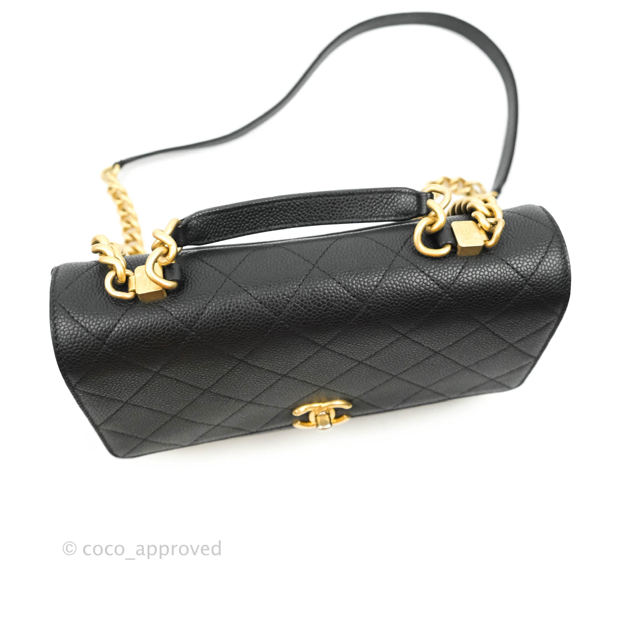 Chanel Chic Affinity Small Grained Calfskin Crossbody Bag in Black with Aged Gold Hardware - Perfect for Evening Events & Luxury Fashion Accessories