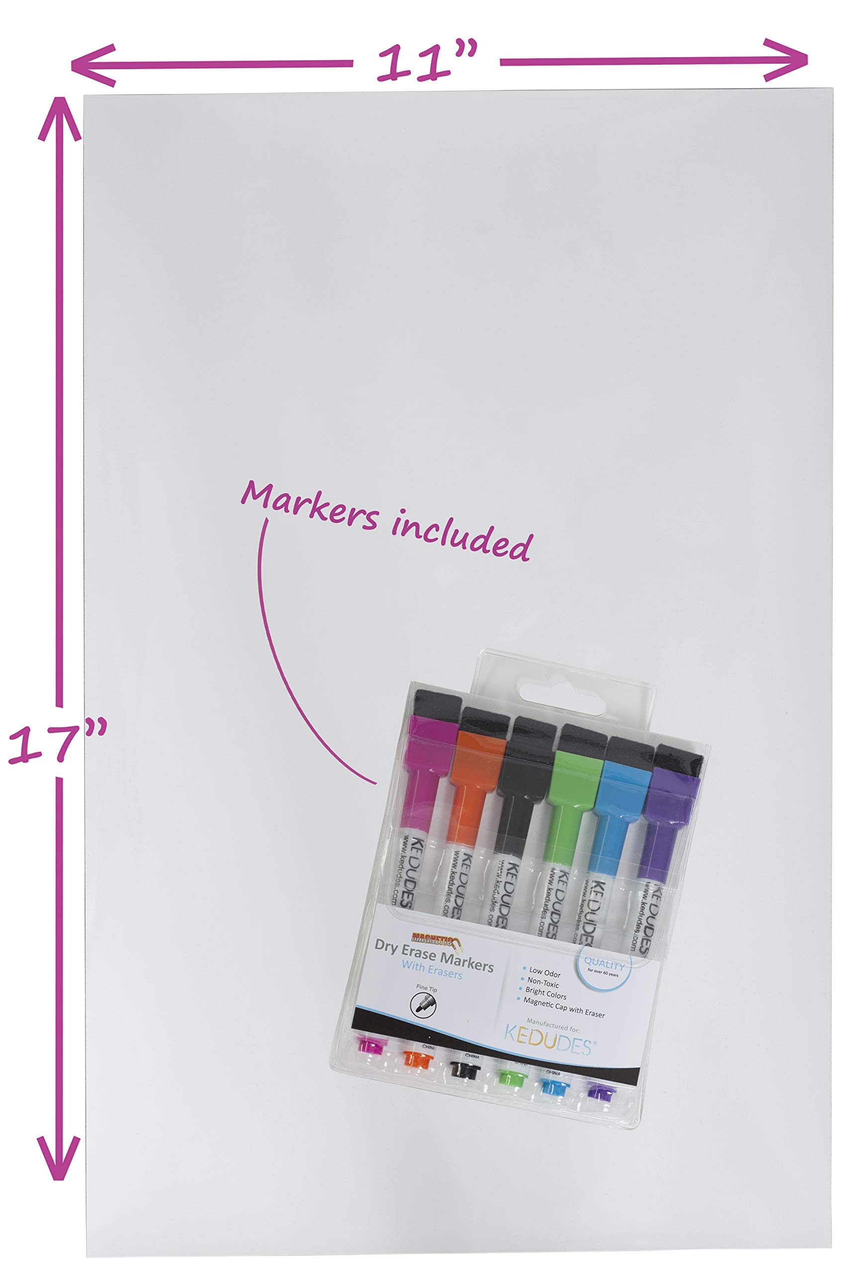 Kedudes Magnetic Dry Erase Board - 17