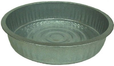 Galvanized Steel Utility Feed Pan for Livestock - Heavy Duty Farm Animal Feeder for Horses, Cows, Goats - Perfect for Barn, Stable & Pasture Use