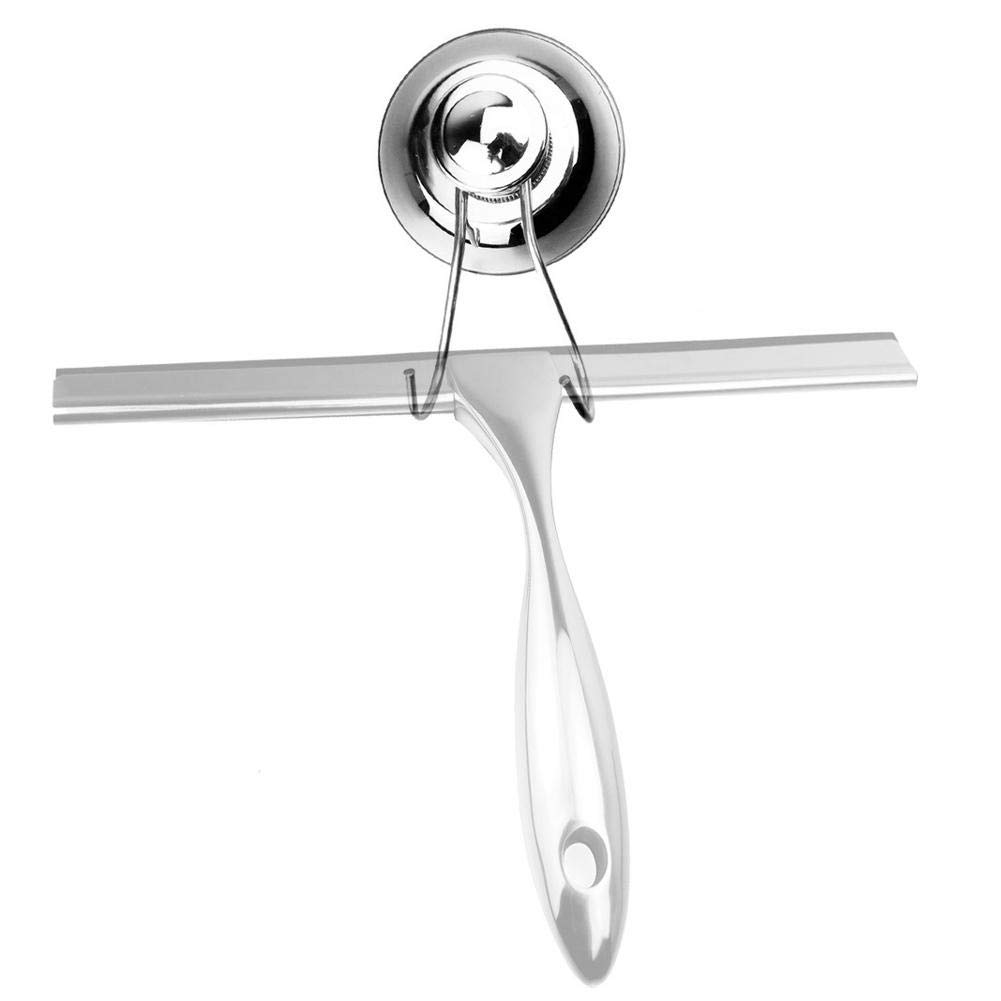 Stainless Steel Rust-Proof Multi-Purpose Window Wiper - Smooth Glass Cleaner for Bathroom, Kitchen & Home Windows - Perfect for Streak-Free Shower Doors, Mirrors & Glass Surfaces