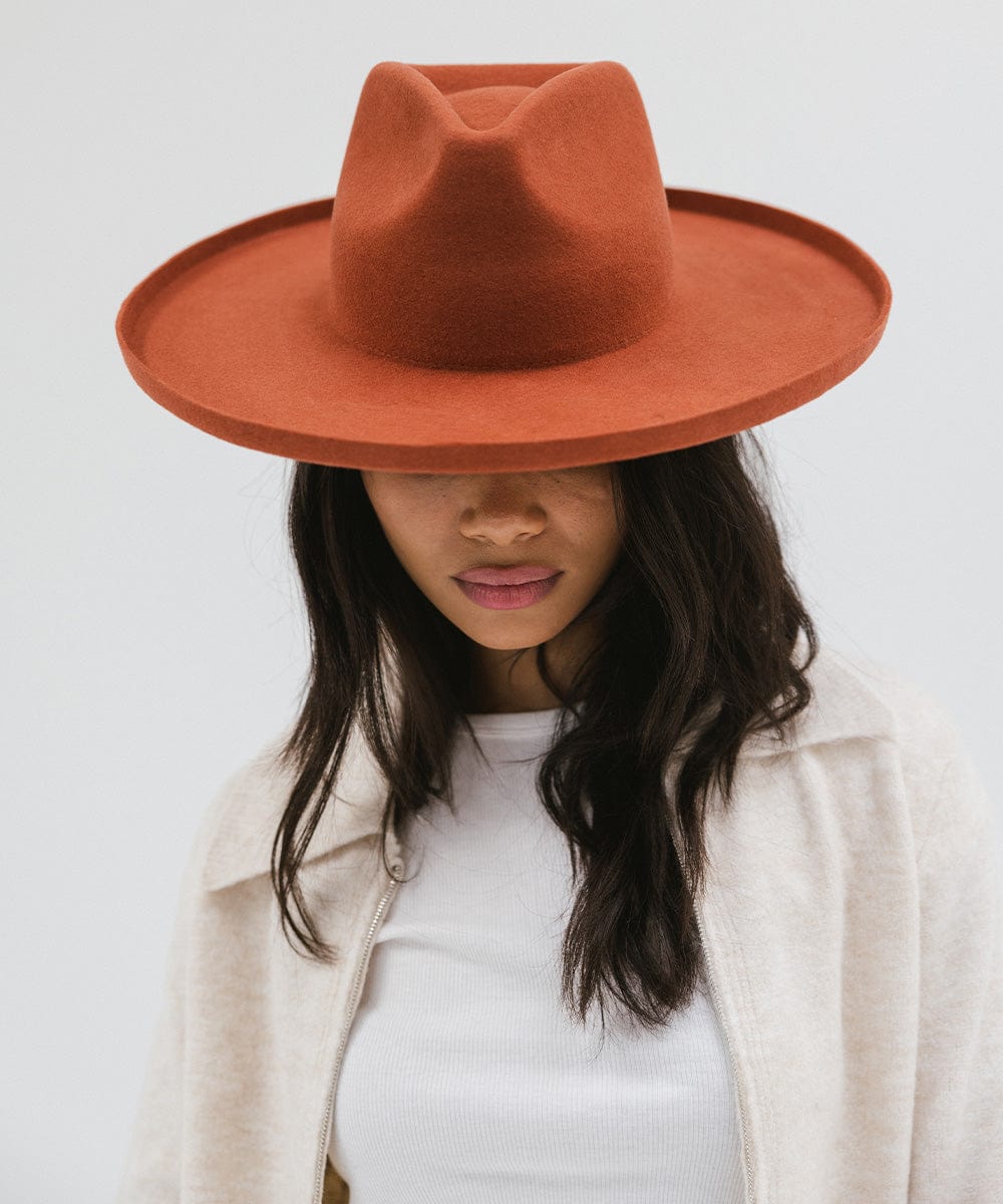 Amelia Pencil Brim Fedora Hat for Women - Stylish Wide Brim Sun Hat for Outdoor, Beach, and Summer Fashion