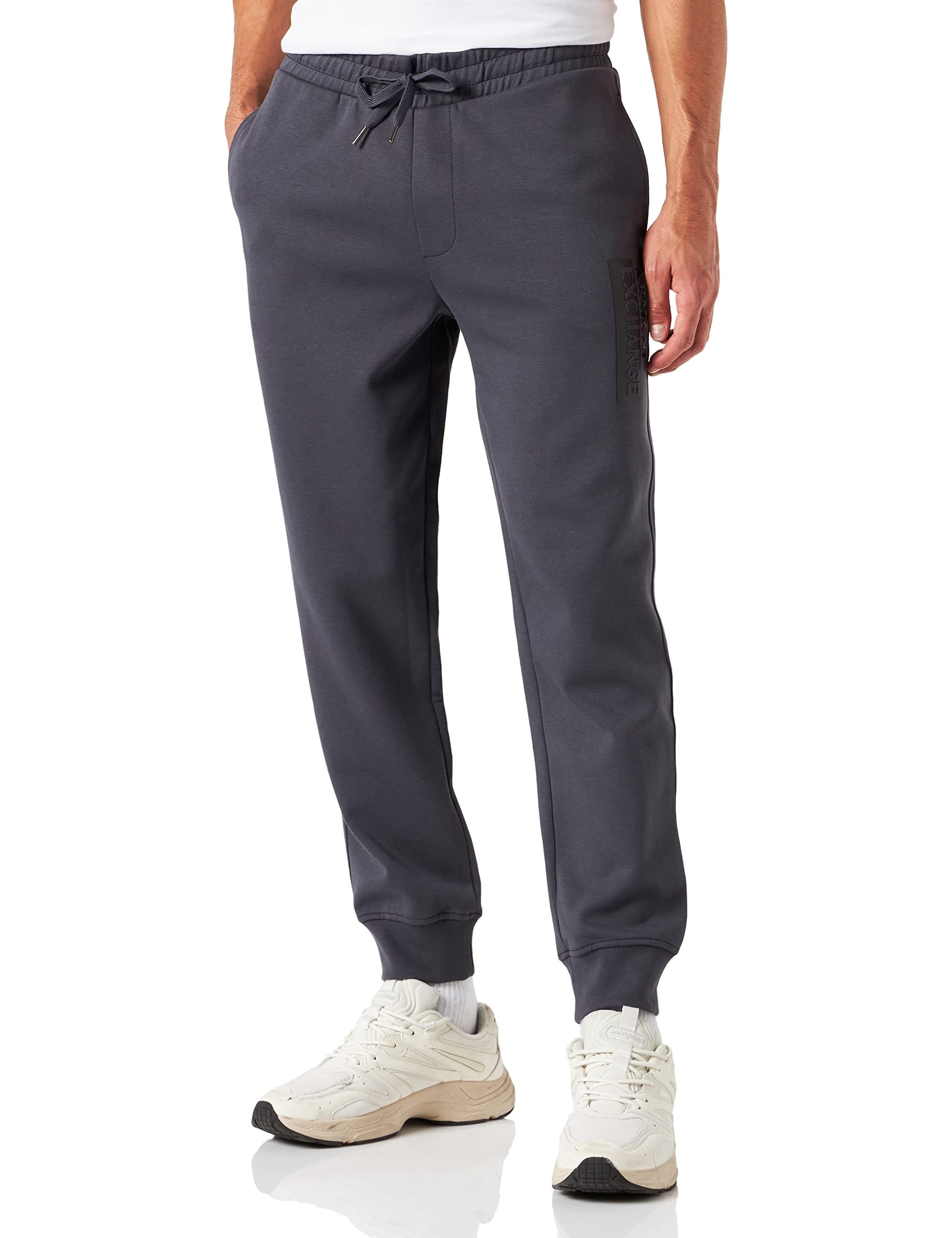 Armani Exchange Men's Embroidered Logo Jogger Sweatpants - Comfortable Athletic Pants for Gym, Lounge & Casual Wear