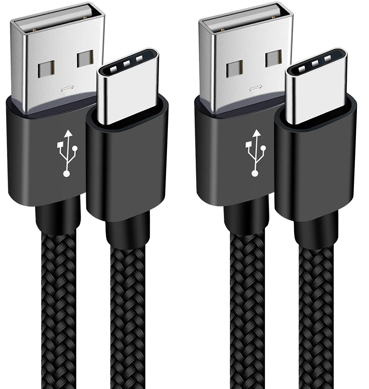 2-Pack 6FT USB-C Charger Cable for Motorola Moto G Fast/G Power/G Pure/G Stylus 5G | Fast Charging & Durable Braided Cord | Compatible with Moto G9/G8/G7 Series, Z Series & Droid | Perfect for Home, Office & Travel Charging