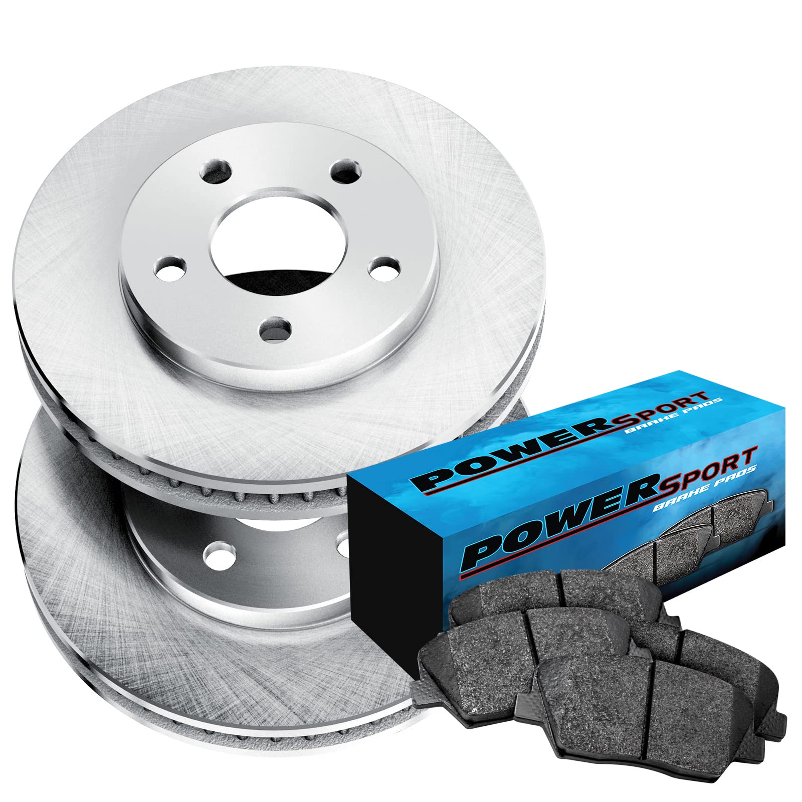 PowerSport Rear Brake Kit for 1998-2003 Mercedes-Benz E320 - Semi-Metallic Brake Pads & Rotors Set | High-Performance Braking System for City Driving & Highway Safety