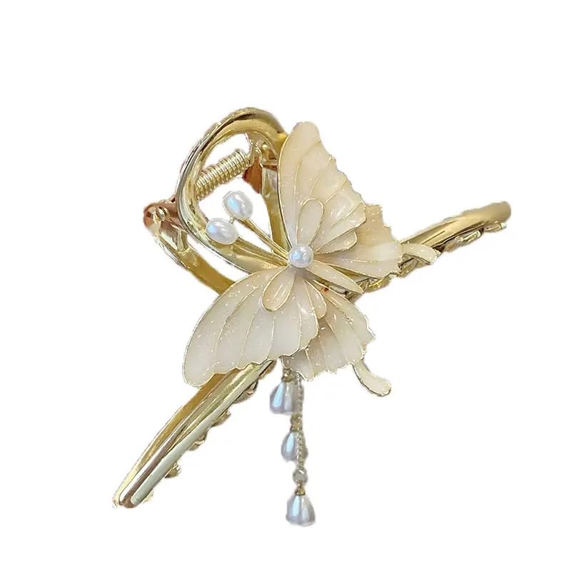 DENICRAAS Sparkly Non-Slip Metal Hair Clips for Women - Large Jaw Clips for Thin, Thick & Curly Hair - Fashion Hair Accessories for Parties, Weddings & Daily Styling (1 Pack)