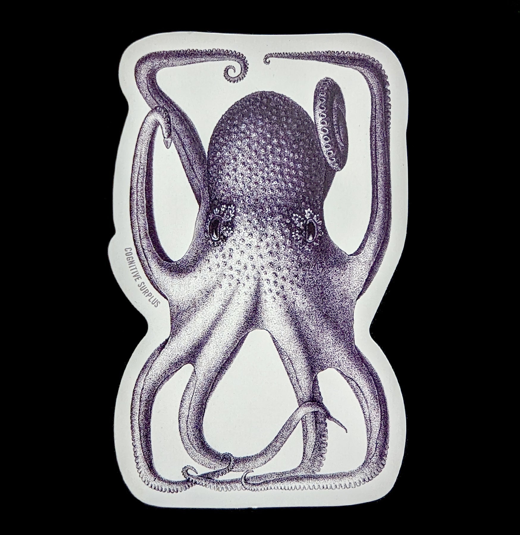 Octopus in a Box Vinyl Sticker - Waterproof Decal for Laptops, Water Bottles & Notebooks - Cute Sea Creature Decoration for DIY Crafts and Gifts