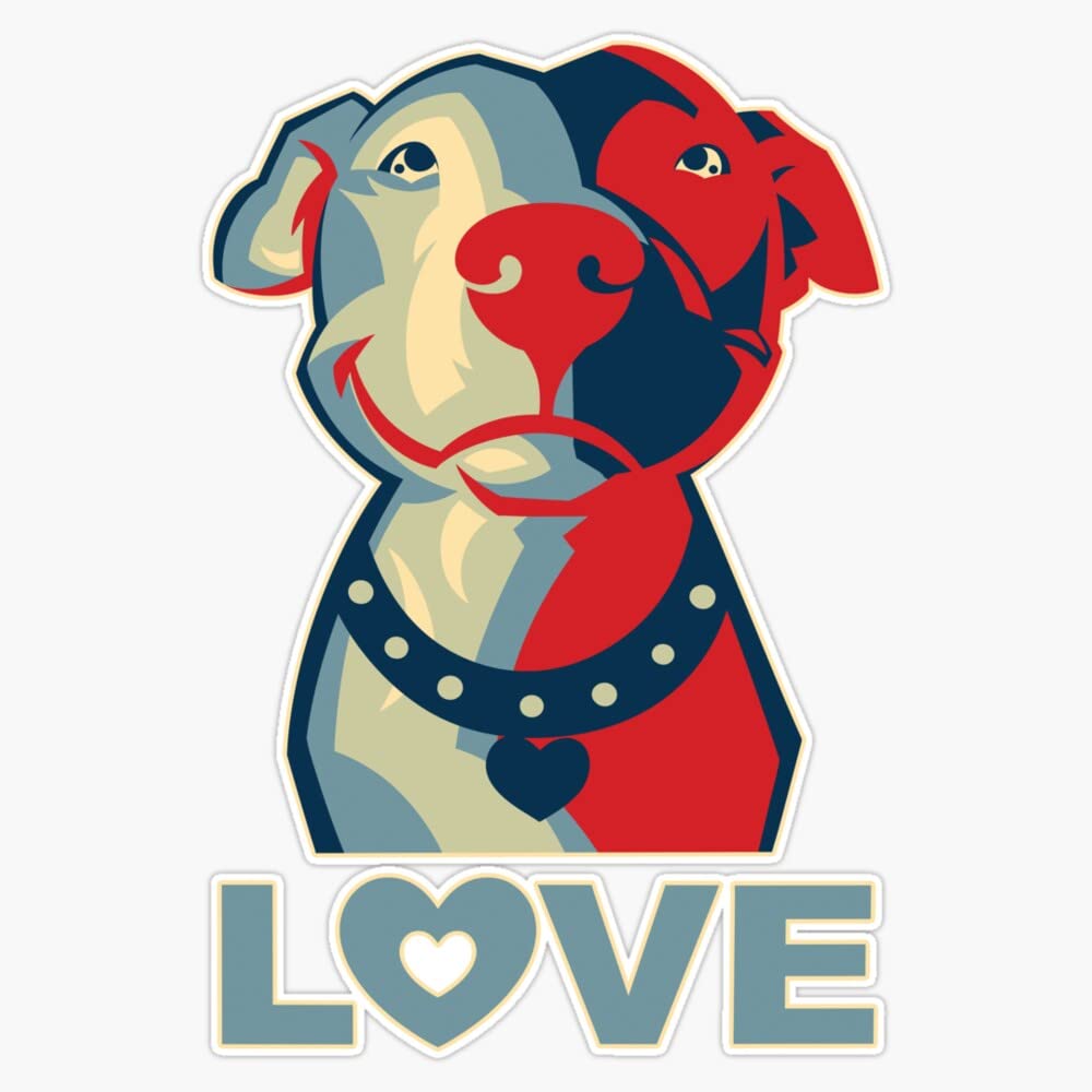 Pitbull Love Vinyl Sticker - Waterproof 5