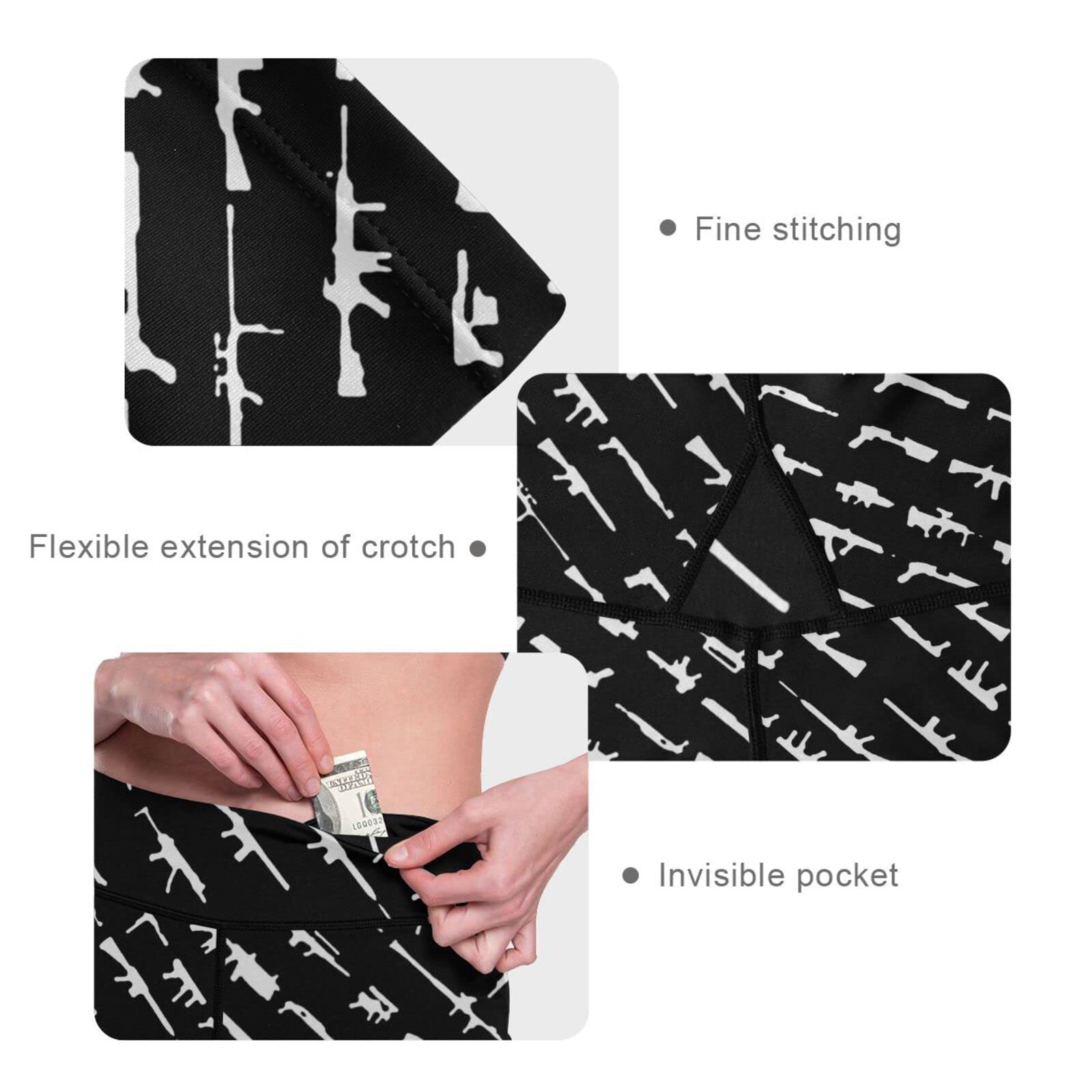 Rogue Status Gun Stretchy Capri Yoga Pants - Trendy Workout Leggings for Women | Perfect for Gym, Running & Lounge Wear