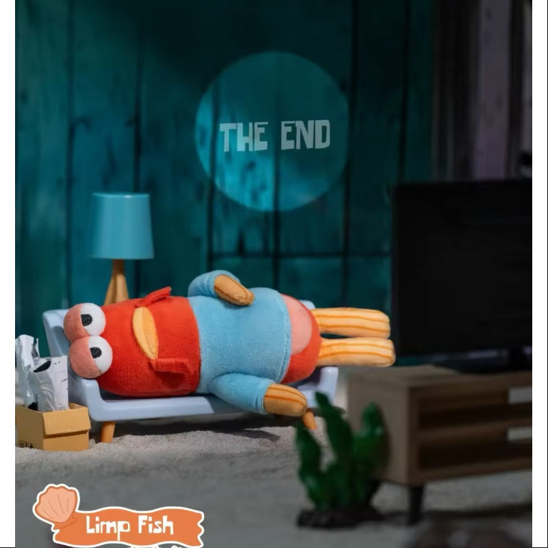 SpongeBob Bikini Bottom Buddies Plush Toy - Limp Fish Character | Soft & Cuddly Collectible for Kids & Fans | Perfect for Gifts, Bedroom Decor & TV Show Merchandise