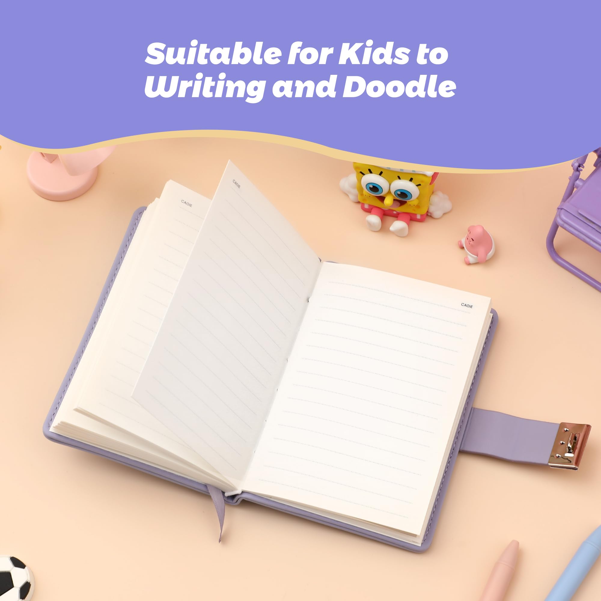 Lockable Secret Diary with Combination Lock - Cute Macaron Purple Journal for Girls, Women & Adults - Perfect for Personal Writing, Travel & Gift Giving