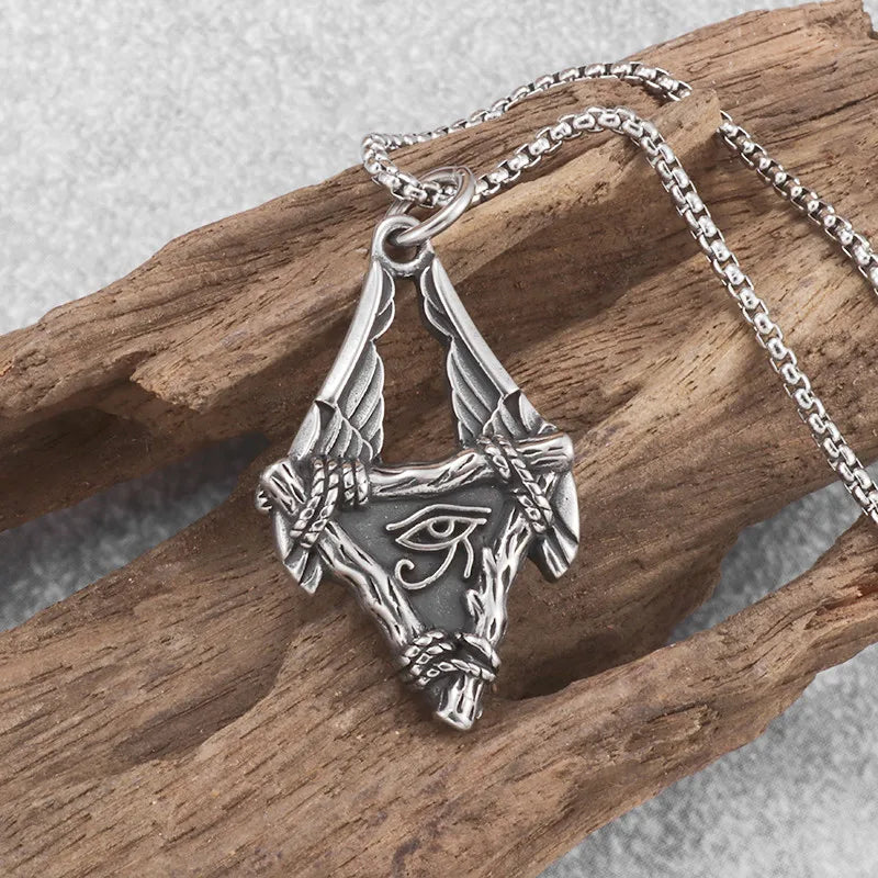 Eye of Horus Pendant Necklace - Ancient Egyptian Protection Amulet Jewelry for Men & Women - Perfect for Spiritual Healing, Meditation & Fashion Accessories