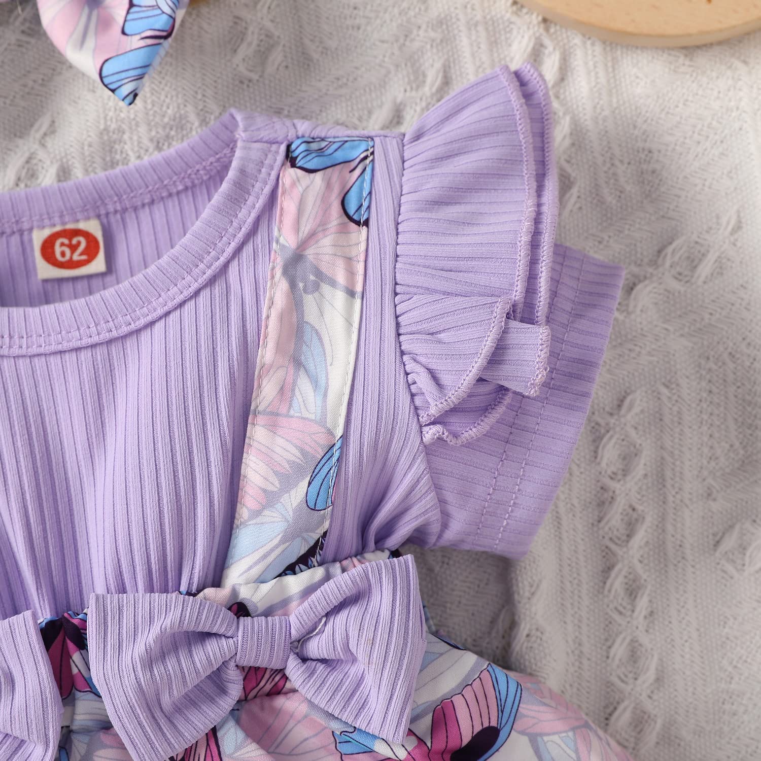 Christmas Baby Girl Clothes - Long Sleeve Floral Romper Dress & Bodysuit Outfit for Infant Girls | Fall & Holiday Season Outfits for Photos, Parties & Family Gatherings