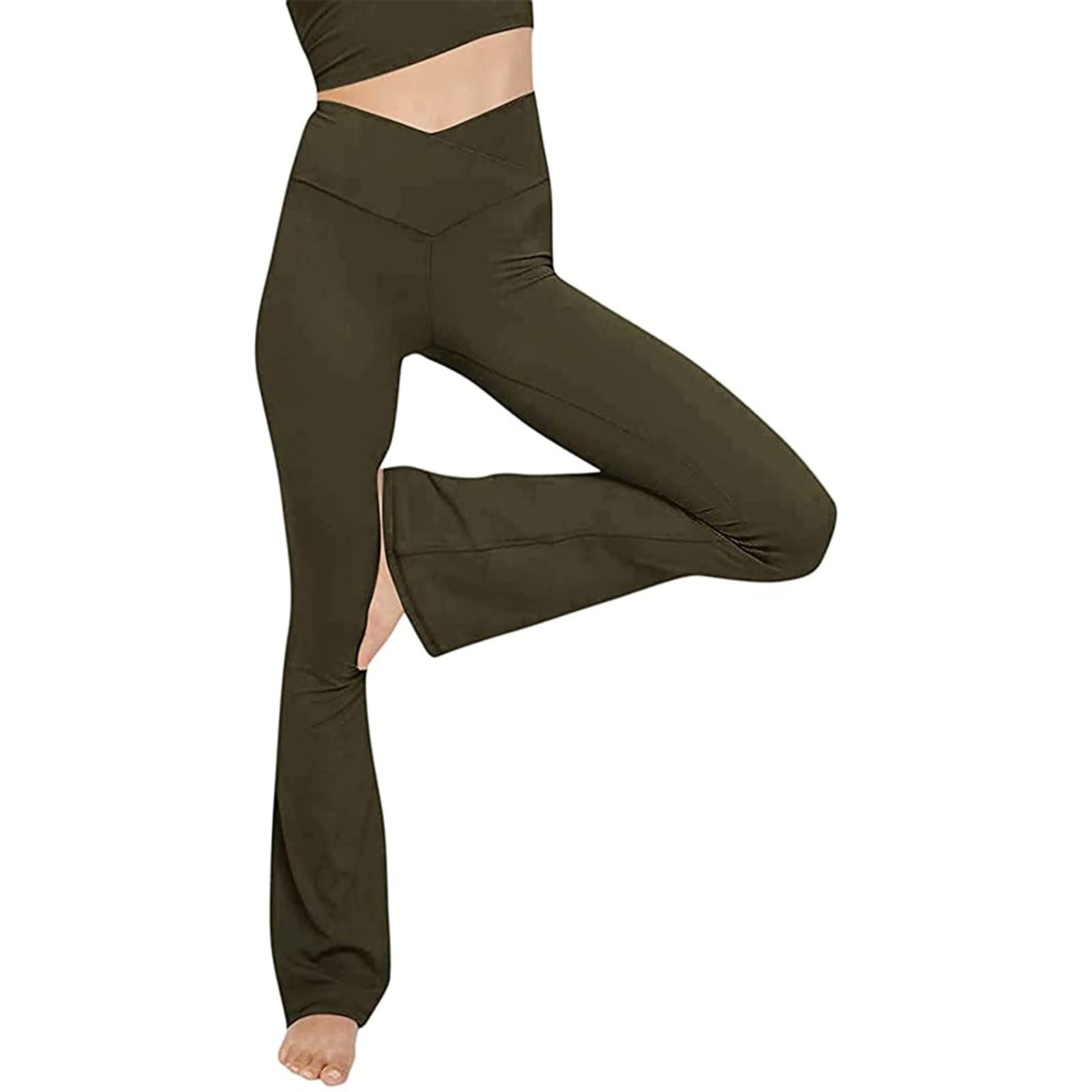 JJHAEVDY Women's Bootcut Yoga Pants - High Waisted Tummy Control Workout Leggings, Stretchy Non-See Through Flare Pants for Yoga, Gym & Everyday Wear