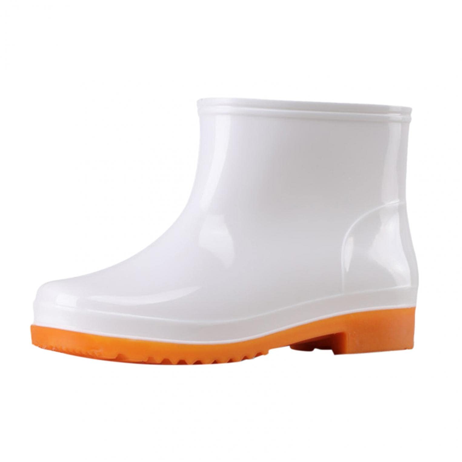 Xudanell Women's Waterproof Rain Booties - Non-Slip Rubber Sole High Top Ankle Boots for Rainy Days, Outdoor Walking & Gardening (Women's Fashion Footwear)