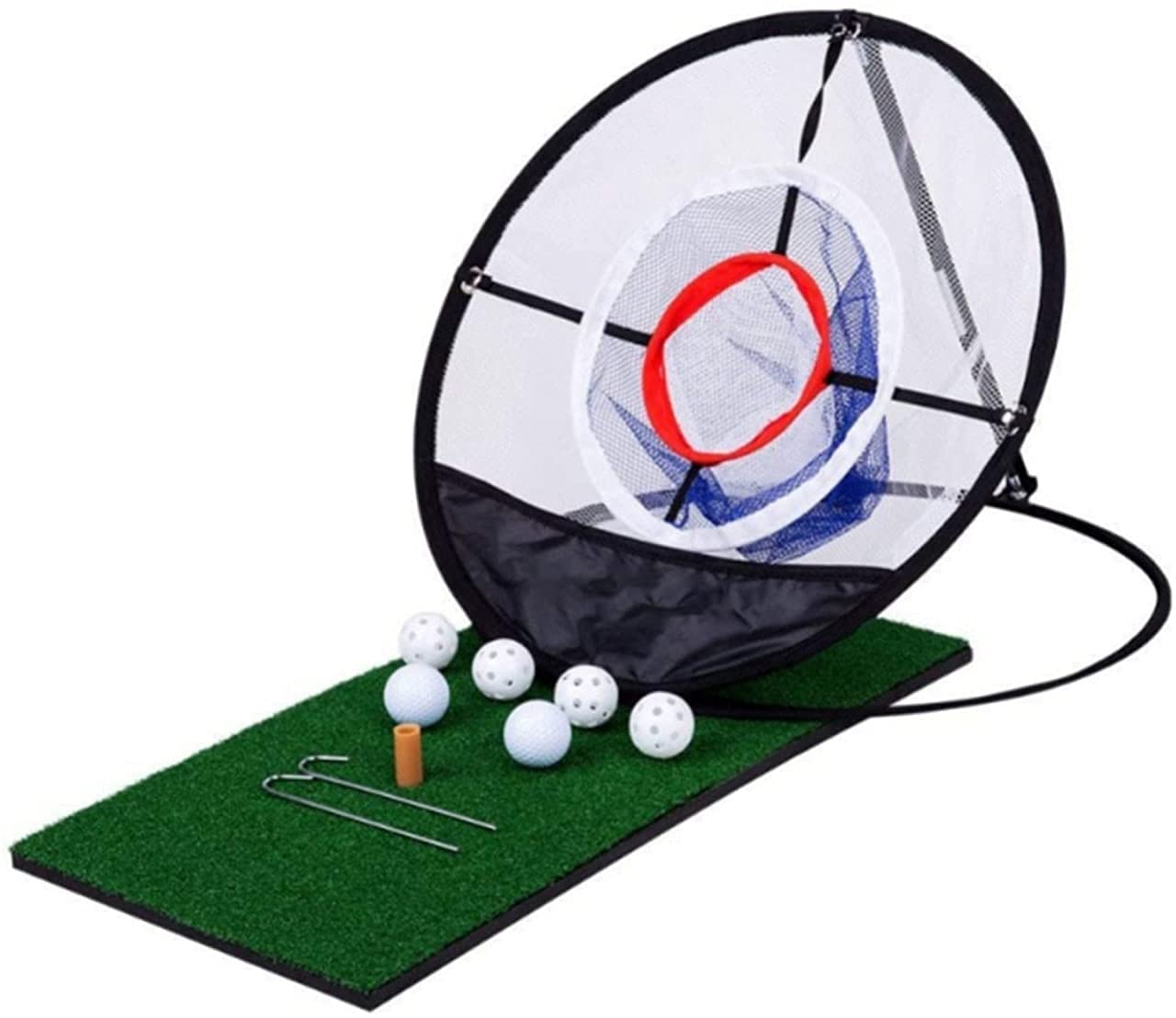 YAOJIA Foldable Golf Hitting Net for Indoor & Outdoor Practice - Portable Golf Chipping & Pitching Cage Training Aid | Perfect for Backyard, Driving Range & Home Golf Swing Practice | Durable Golf Net for Men & Women
