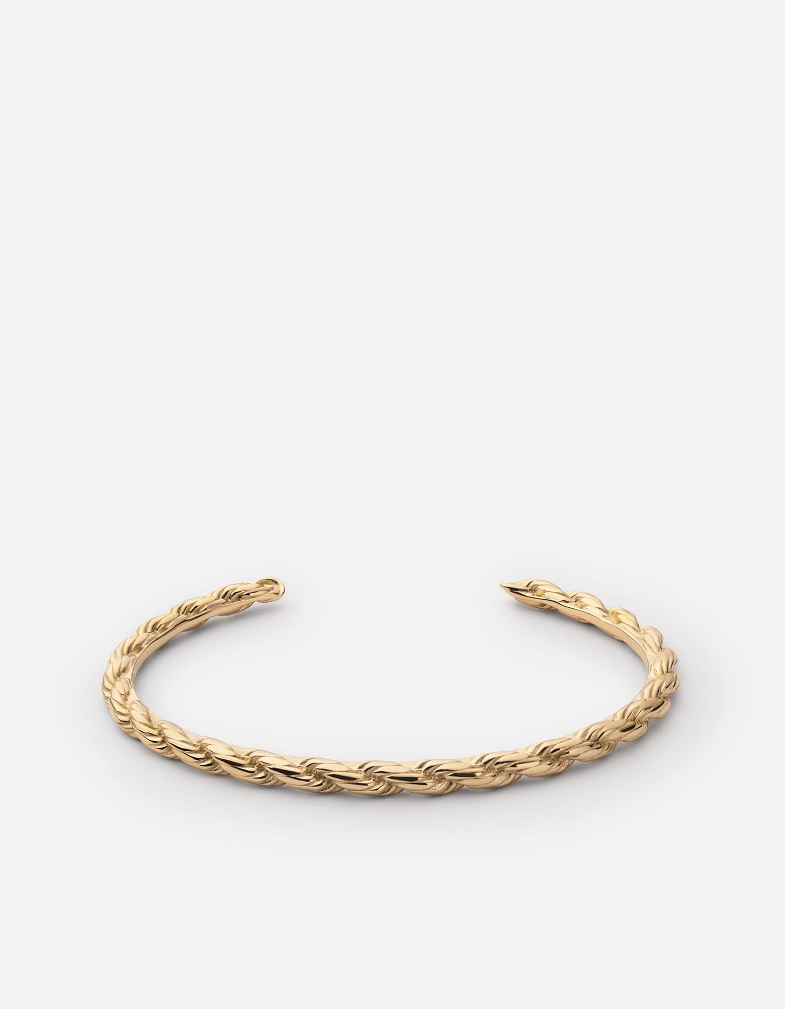 14K Gold Vermeil Rope Chain Cuff Bracelet for Women - Elegant Layering Piece for Everyday Wear & Special Occasions