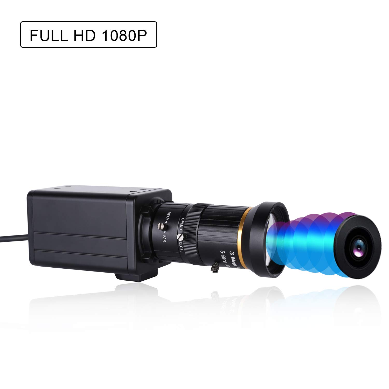 YIWENG 4K HD Webcam with 8MP, 10X Optical Zoom, 60° Wide Angle, Manual Focus & Auto Exposure - Built-in Microphone for Video Conferencing, Live Streaming & Online Classes