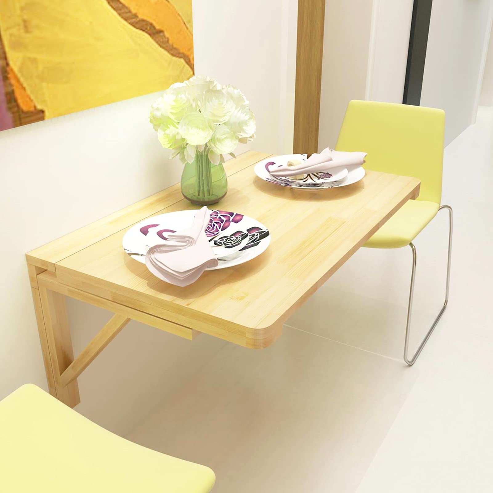 Multifunctional Portable Balcony Bar Table - Foldable Hanging Table for Indoor & Outdoor Use - Easy to Install - 60x45cm - Perfect for Small Spaces, Apartments, Patios & Gardens