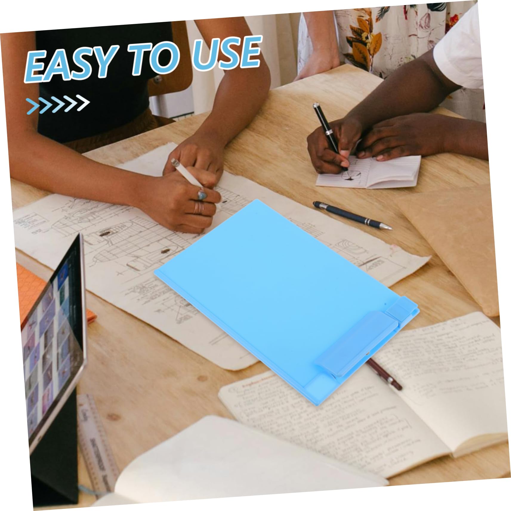 NUOBESTY A5 Plastic Clipboard - Hardboard Writing Board with Storage Hinge, Office Paper Holder for Documents, Notes & Forms | Perfect for School, Office Work & Home Organization