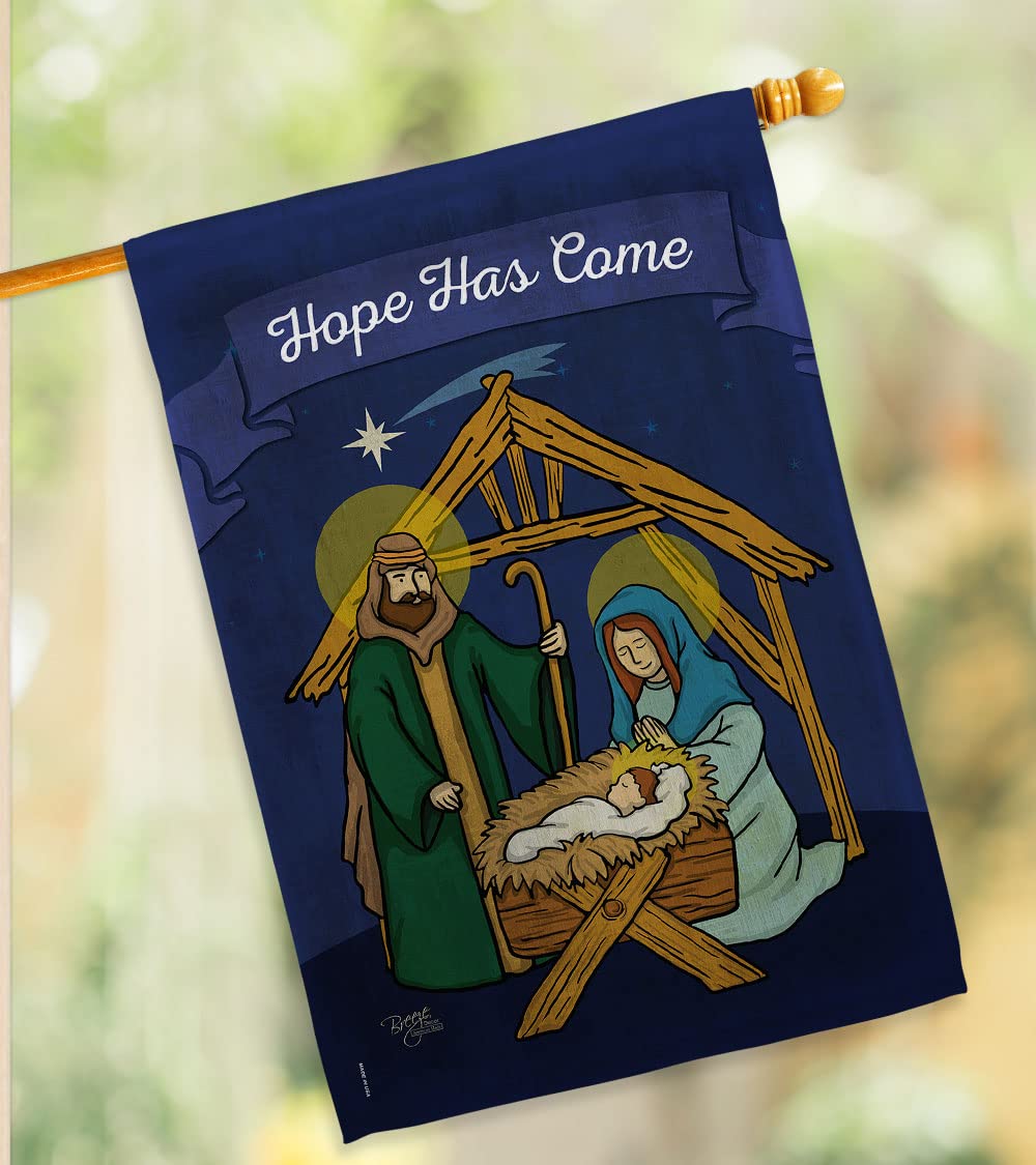 Winter Nativity House Flag Set 28x40