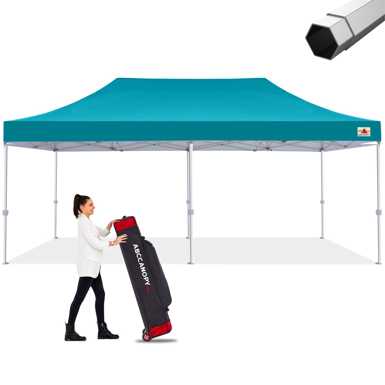 ABCCANOPY S2 Premium Heavy Duty 8x8/10x10/10x15/10x20 Pop Up Canopy Tent - Waterproof & UV Protection Instant Shelter for Outdoor Events, Parties, Camping, and Beach Use