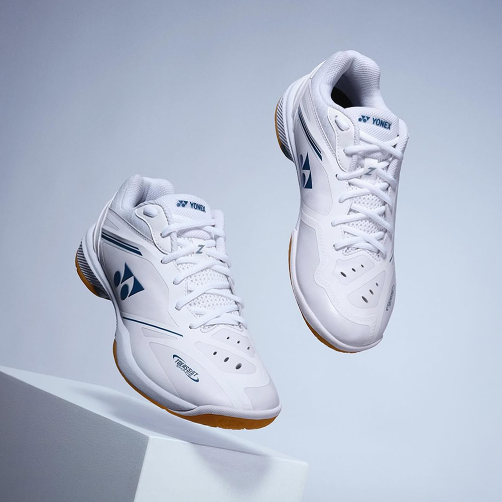 Yonex Power Cushion 65 Z4 Women's Badminton Shoes - White (2025) | Lightweight Comfort & Shock Absorption for Court Sports & Training