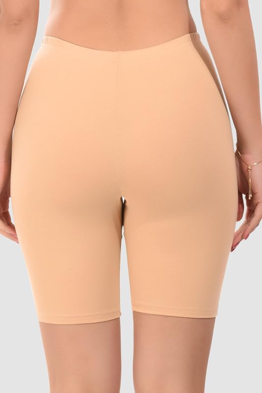 BoLeeM Women's Stretchable Knee-Length Cycling Shorts - Gym, Running, Yoga & Workout Shorts with Comfortable Fit - Perfect for Sports, Exercise, Dresses & Active Lifestyle