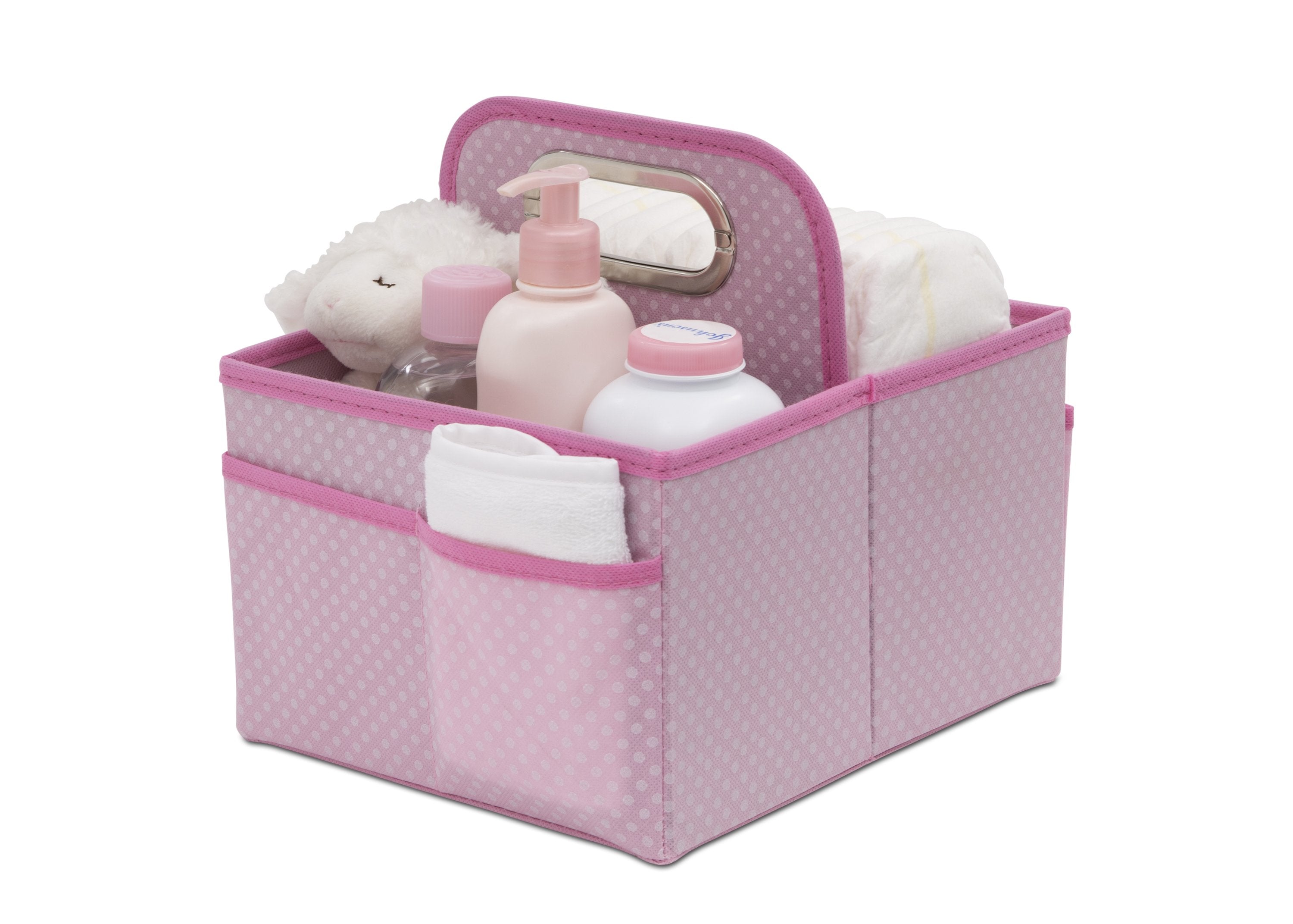 Portable Nursery Caddy Organizer - Baby Essentials Storage with Multiple Pockets for Diapers, Wipes & Toys - Perfect for Nursery, Bedroom & Travel Use