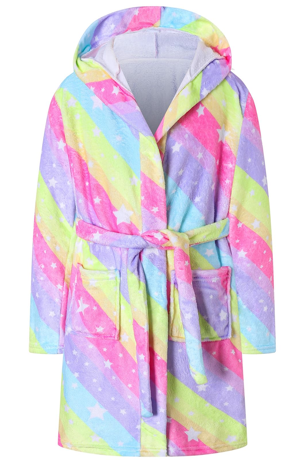 Girls Fleece Hooded Robes - Soft Premium Fuzzy Bathrobe for Kids Ages 2-12 | Cozy Winter Wear, Birthday Gifts & Spa Day Essentials