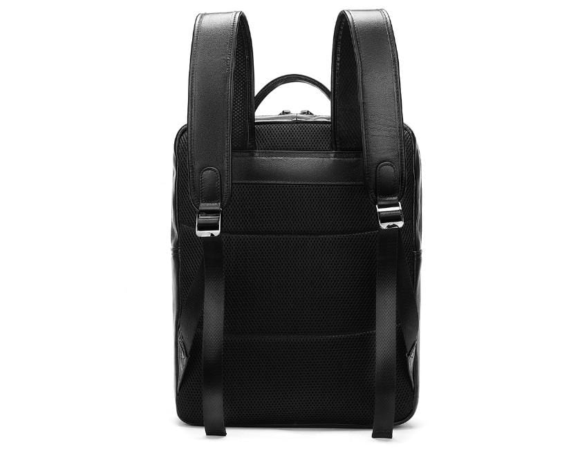 Women's Stylish Black Leather Backpack Purse - Fashionable Laptop Bag for Work, Travel & Daily Commute